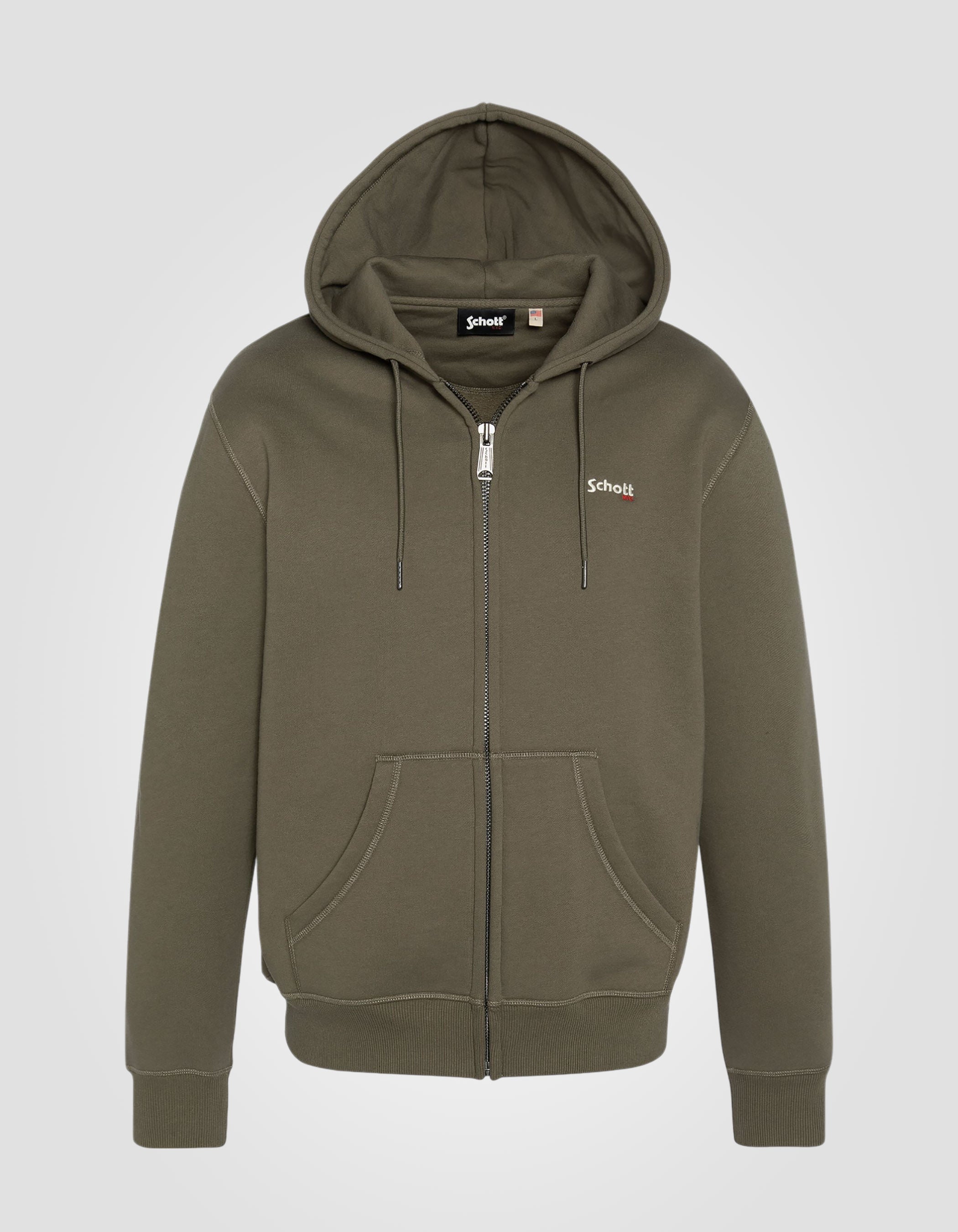 Zip hoodie in thick fleece-1