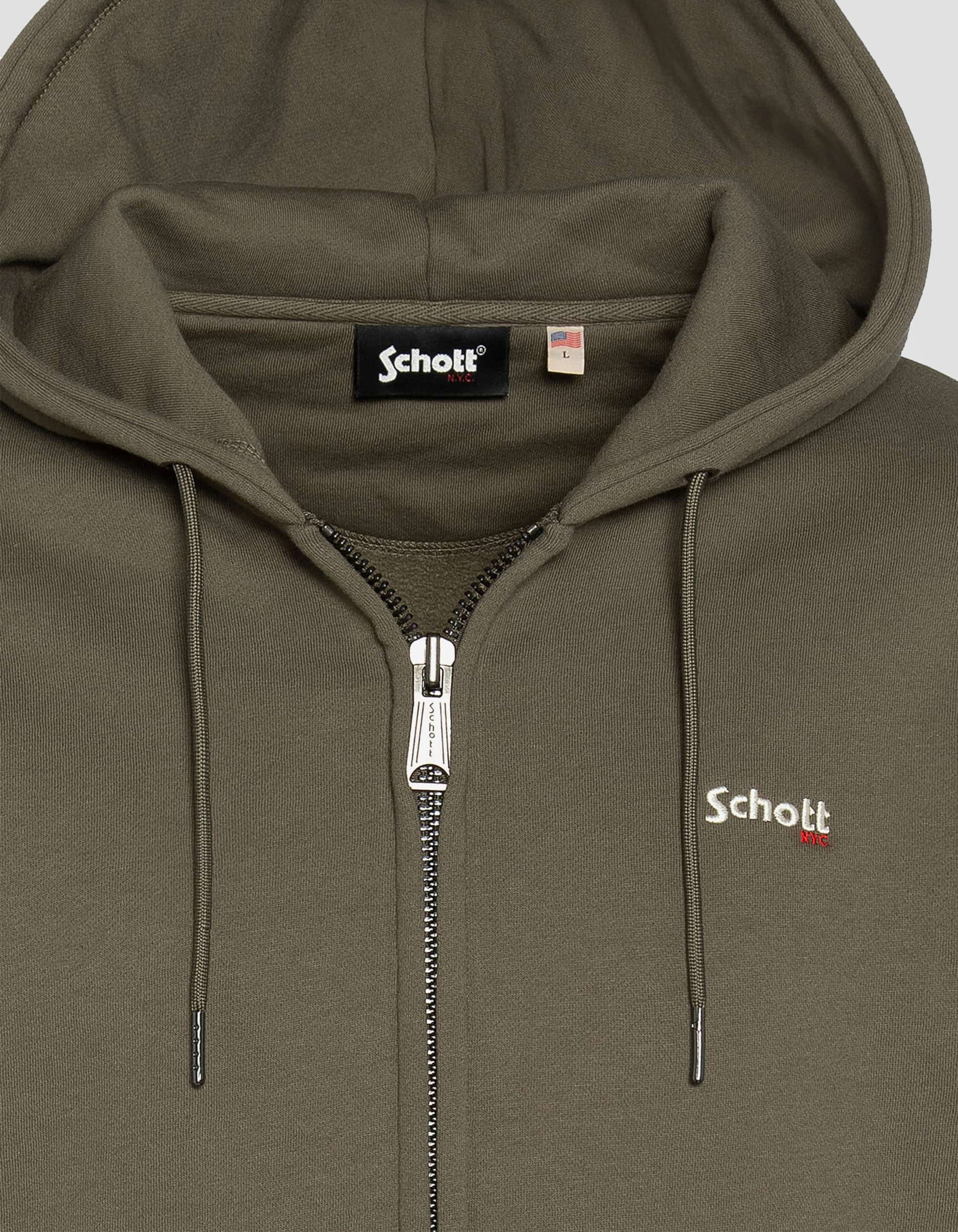 Zip hoodie in thick fleece-3