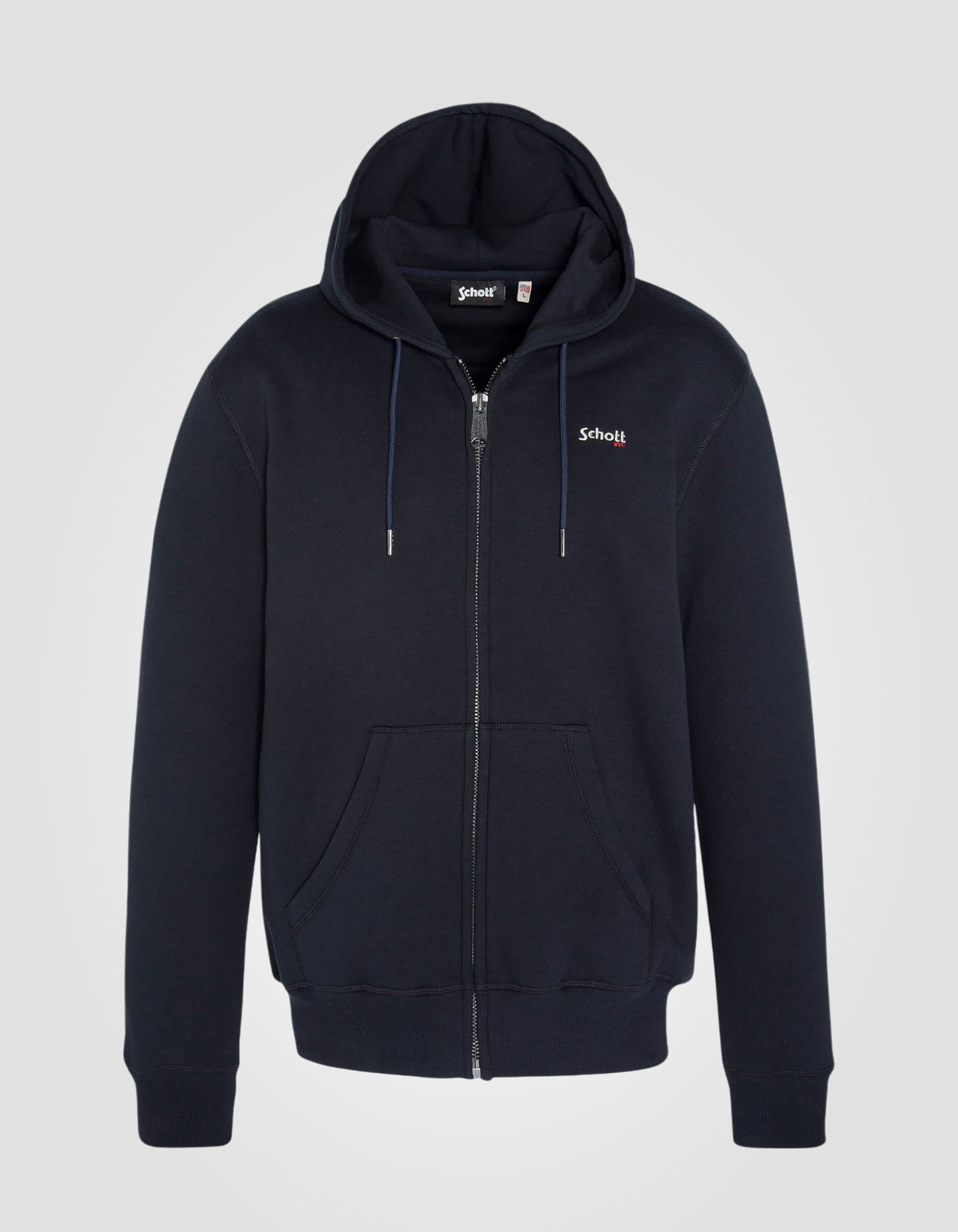 Zip hoodie in thick fleece