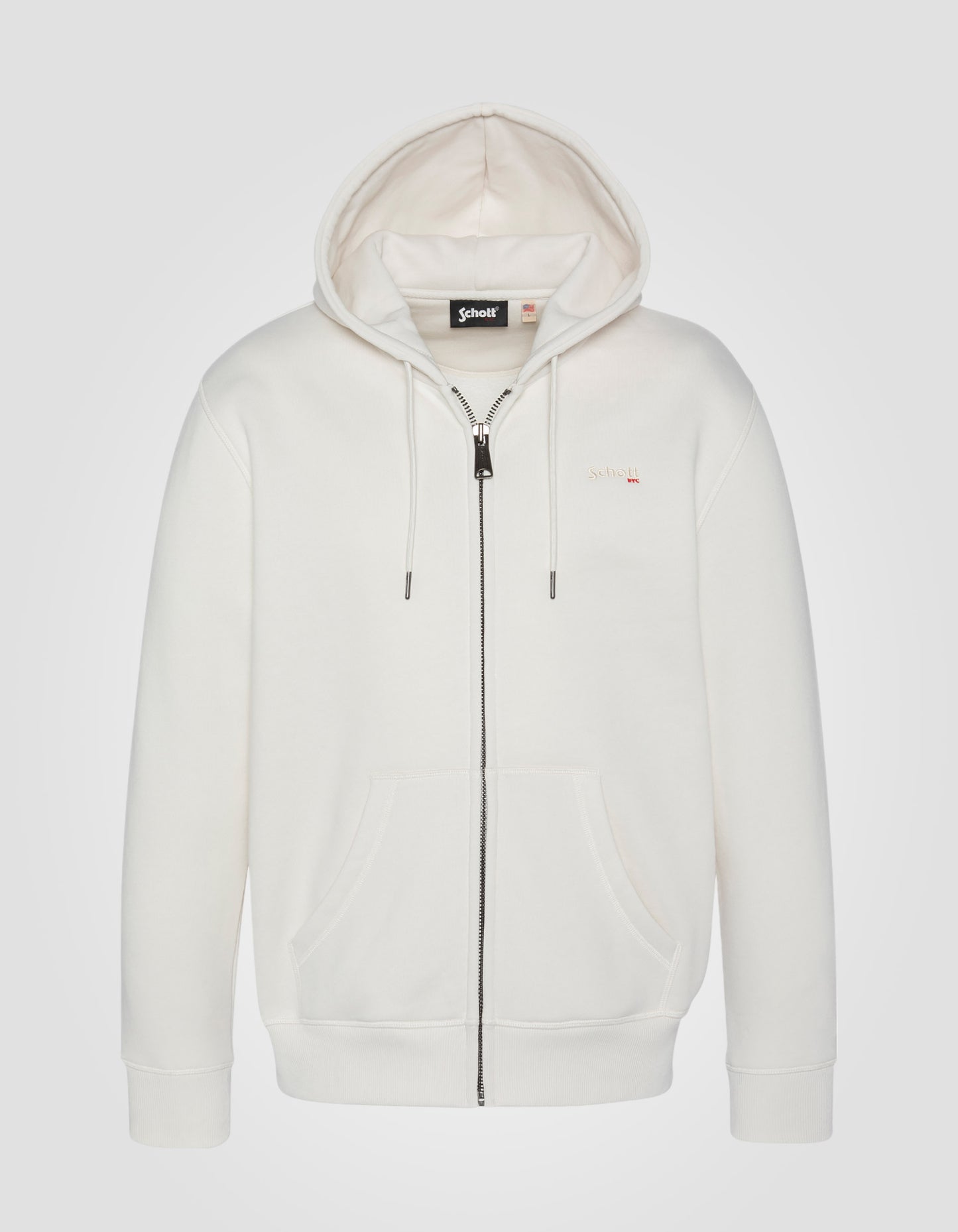 Zip hoodie in thick fleece