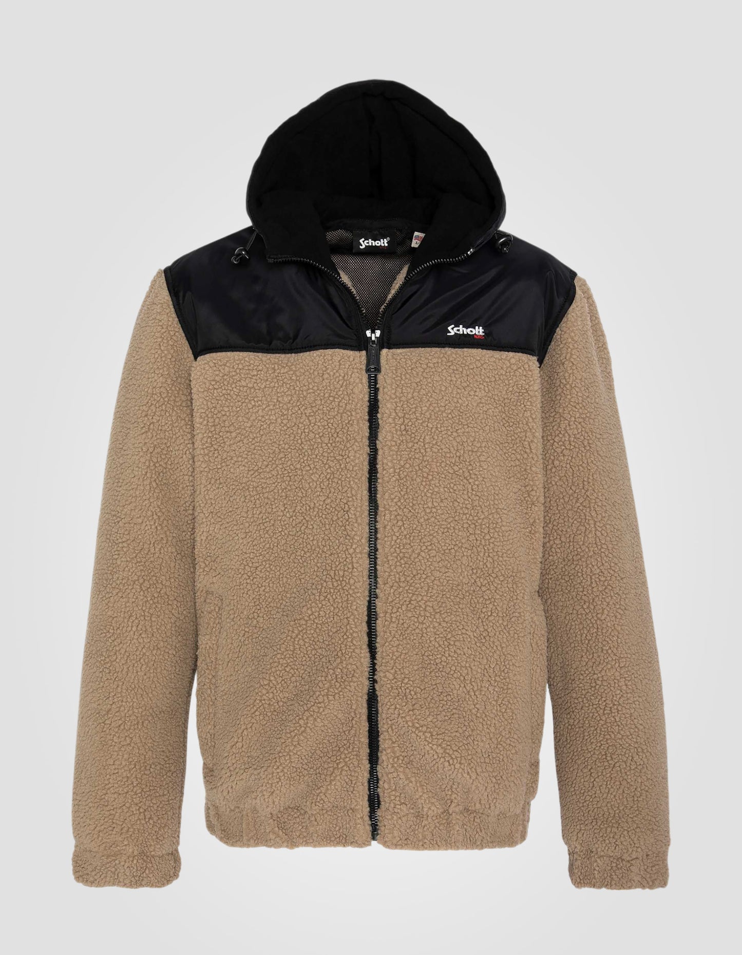 Sweatshirt zippé à capuche en sherpa