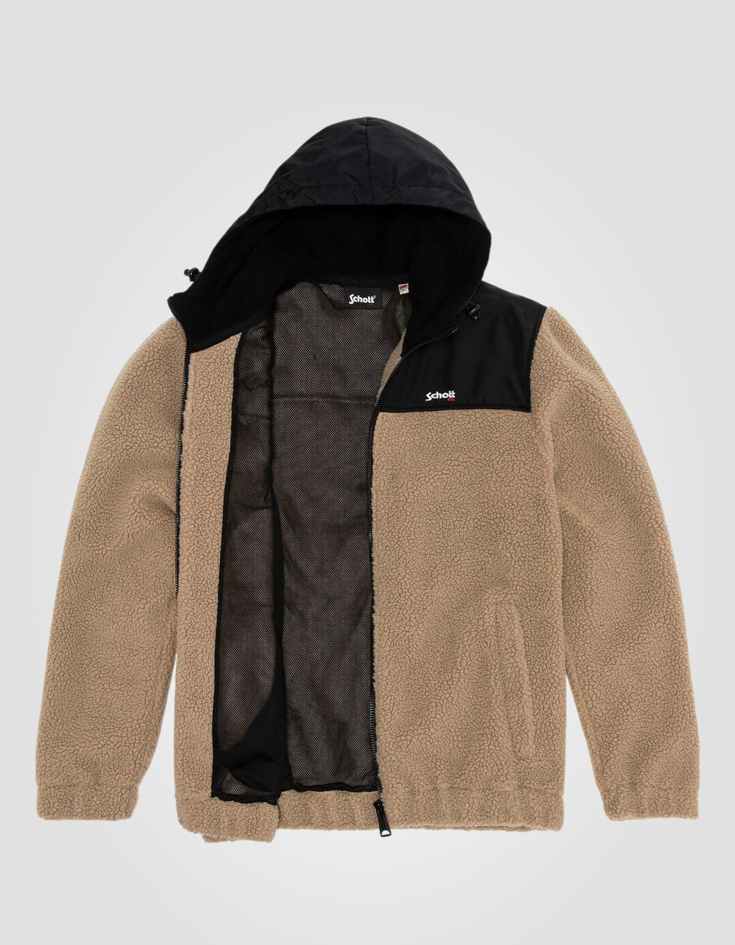 Sweatshirt zippé à capuche en sherpa