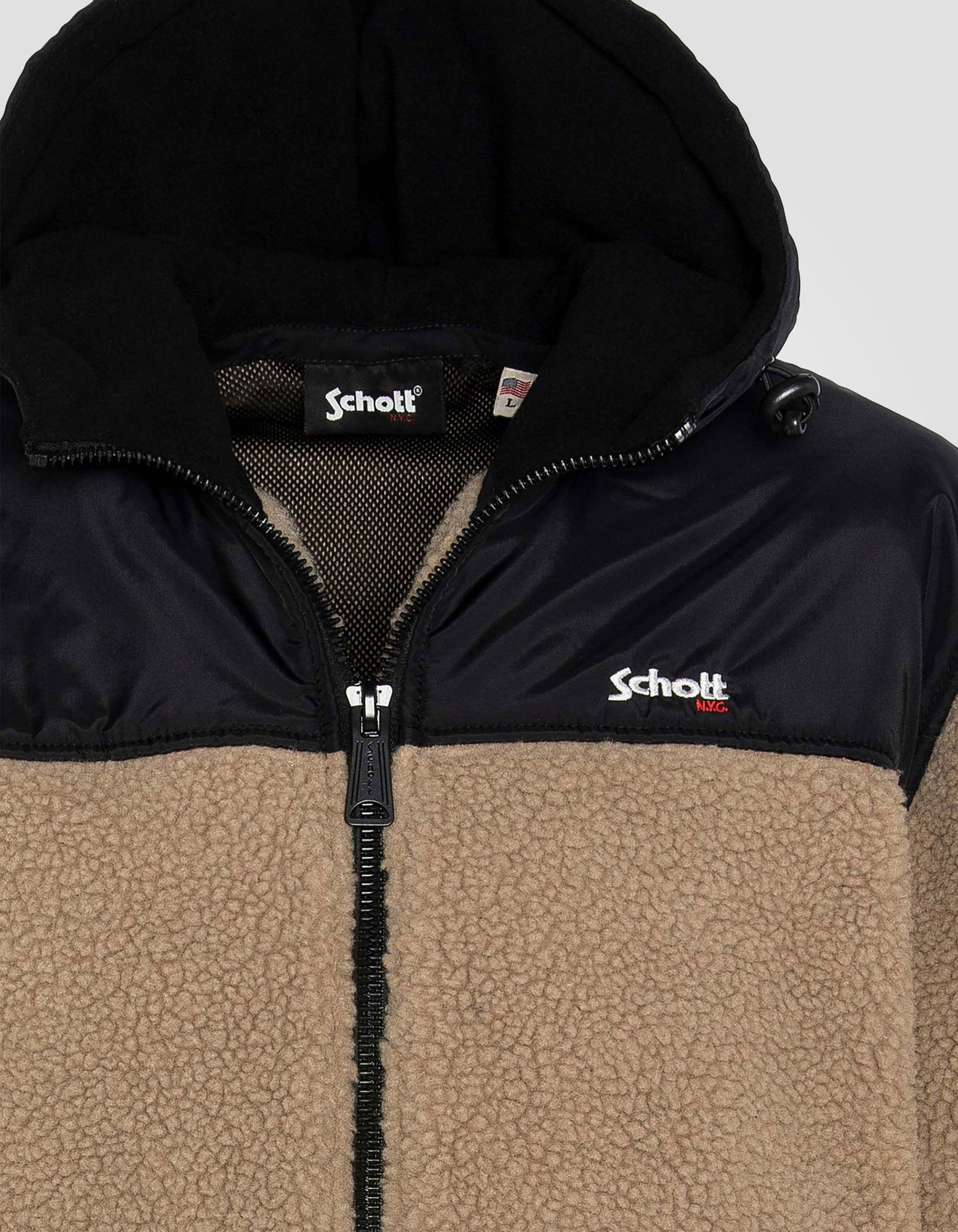 Sweatshirt zippé à capuche en sherpa