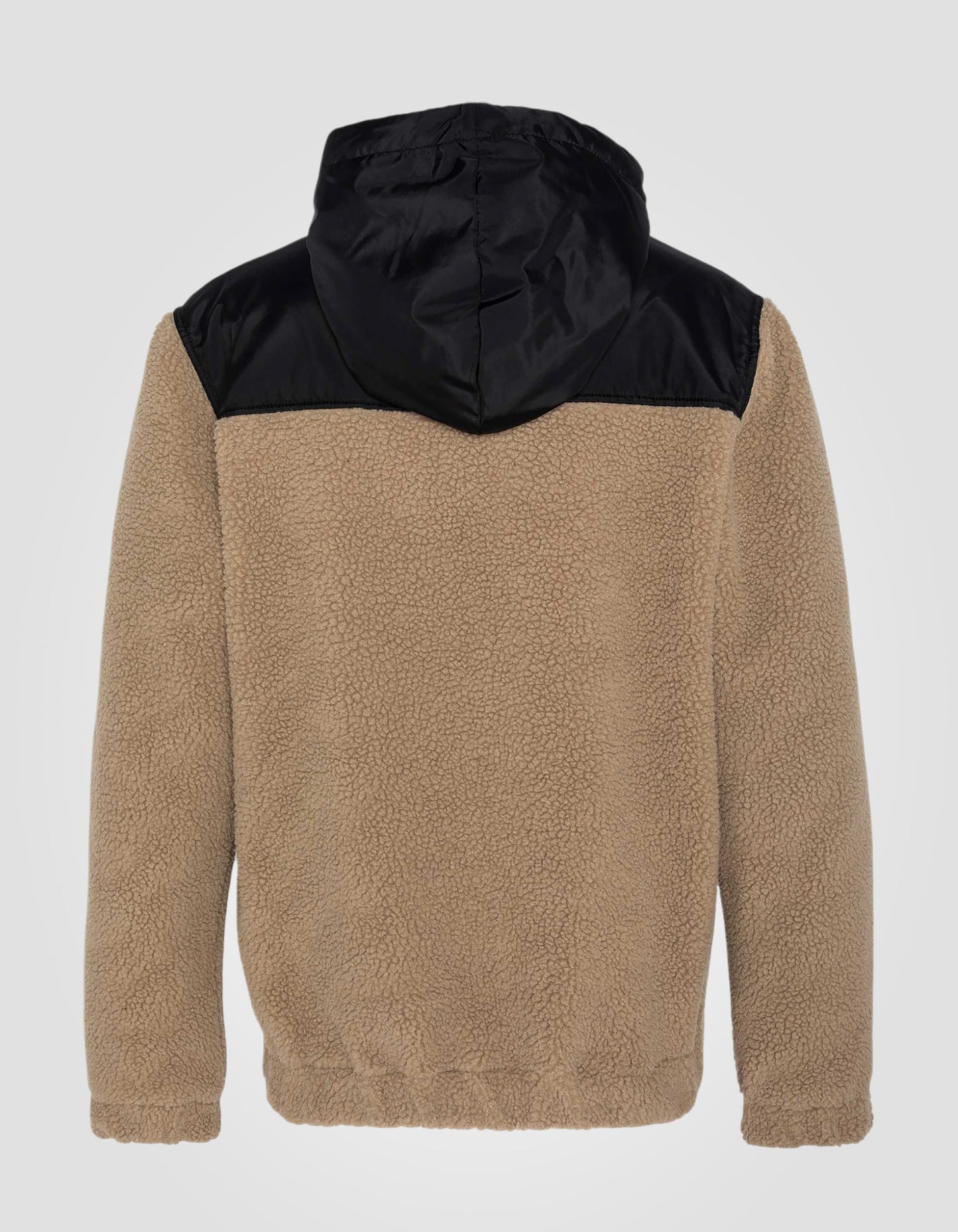 Sweatshirt zippé à capuche en sherpa