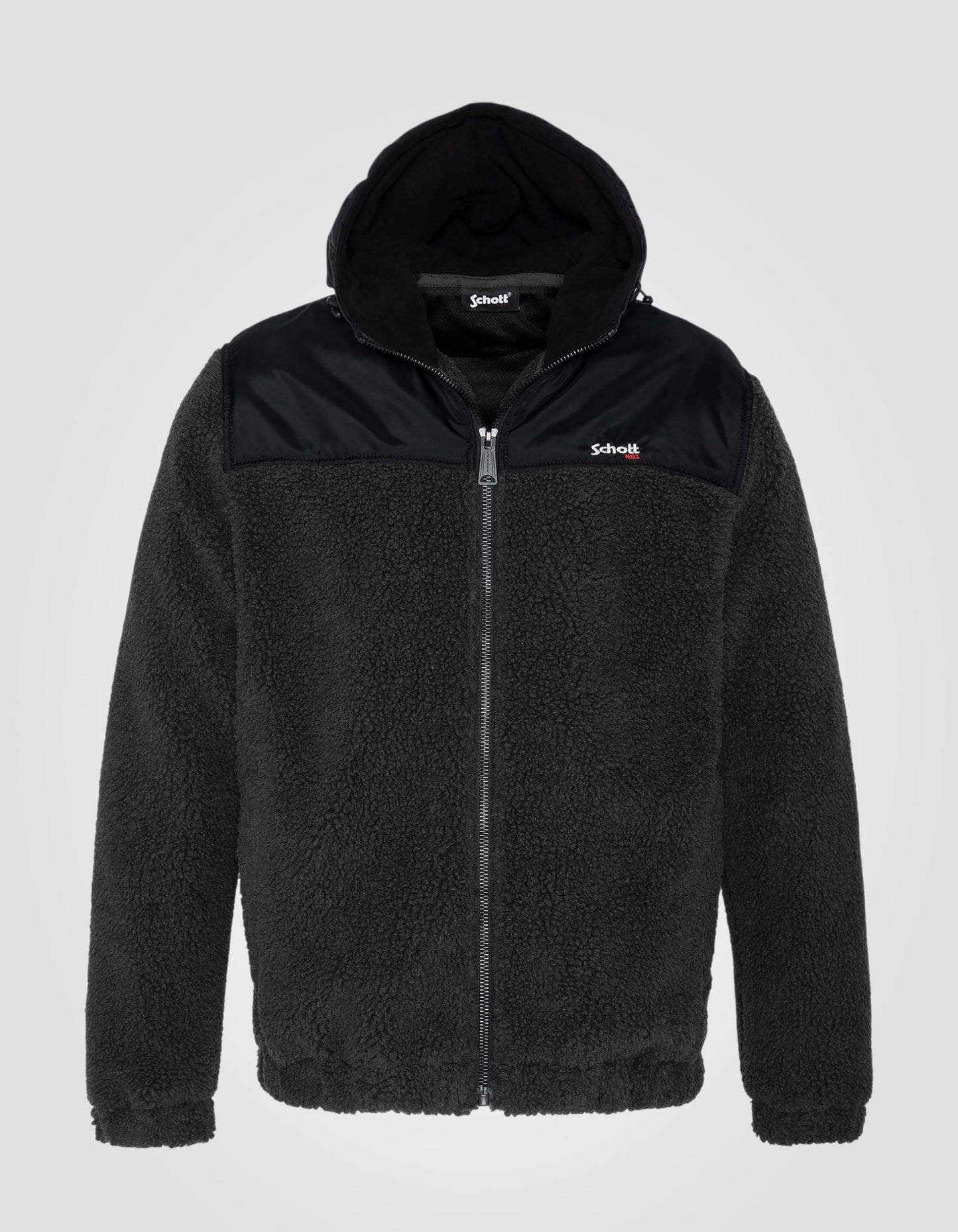 Sweatshirt zippé à capuche en sherpa