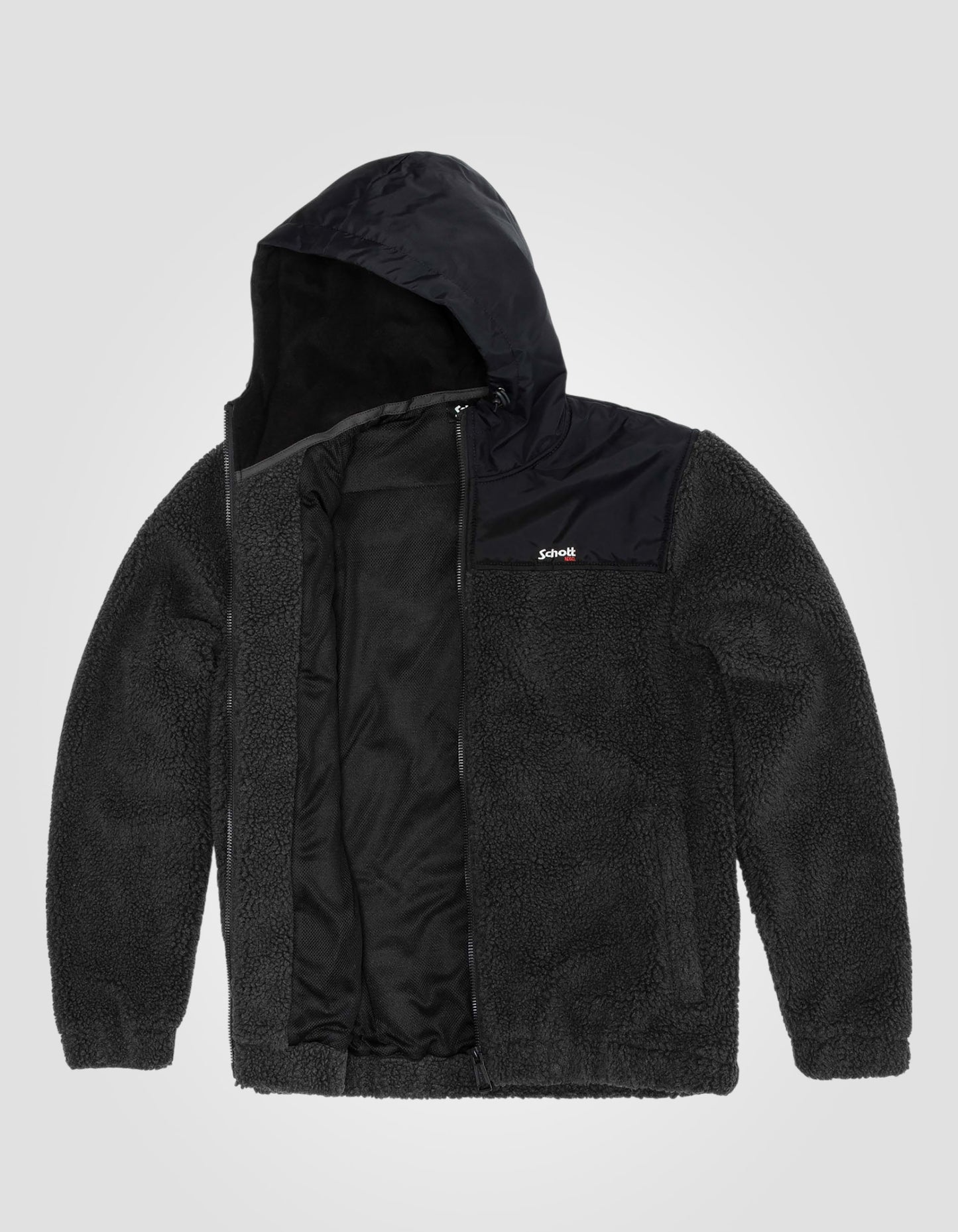 Sweatshirt zippé à capuche en sherpa