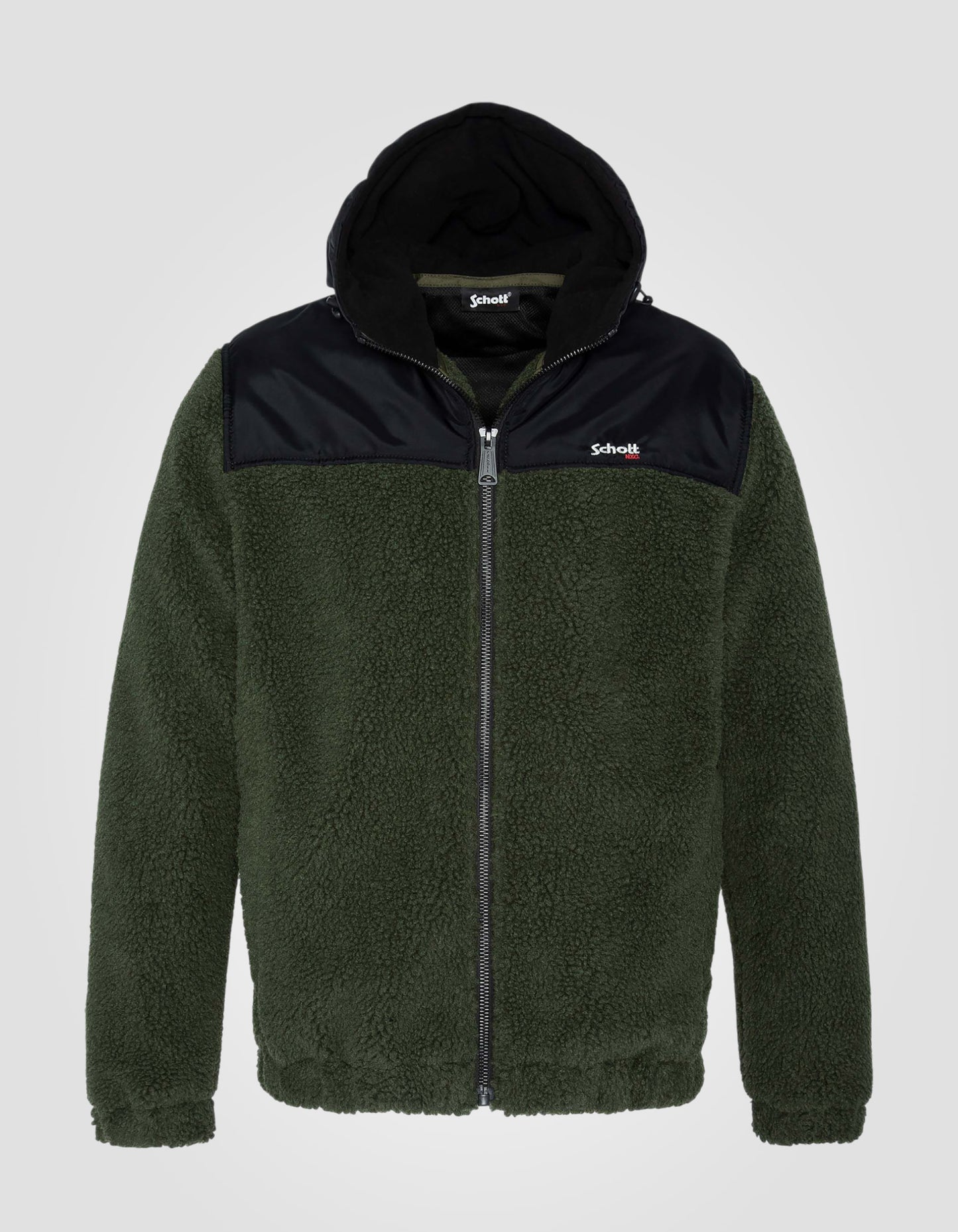 Sweatshirt zippé à capuche en sherpa