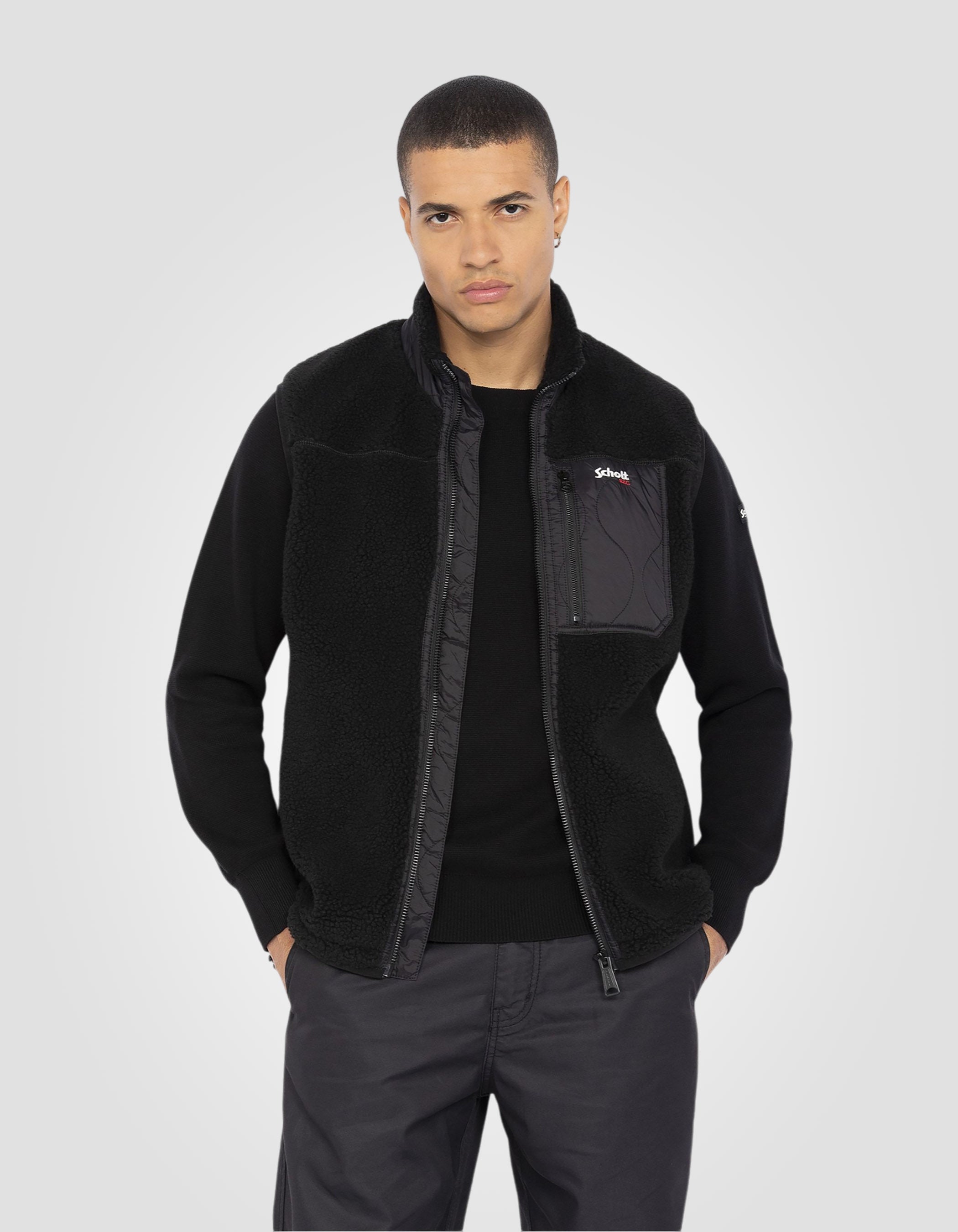 Sherpa zip vest-3