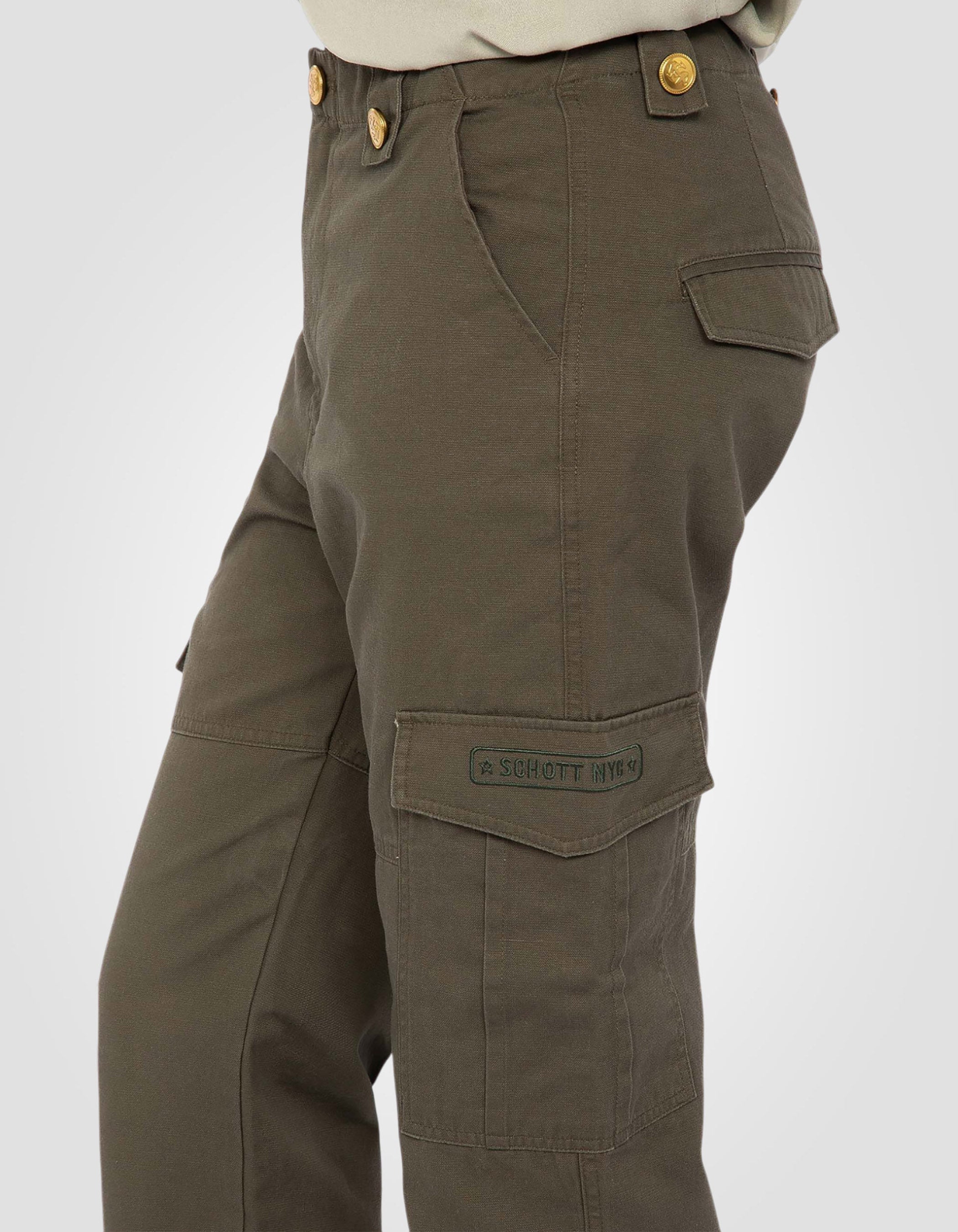 Multi-pocket military pants-3