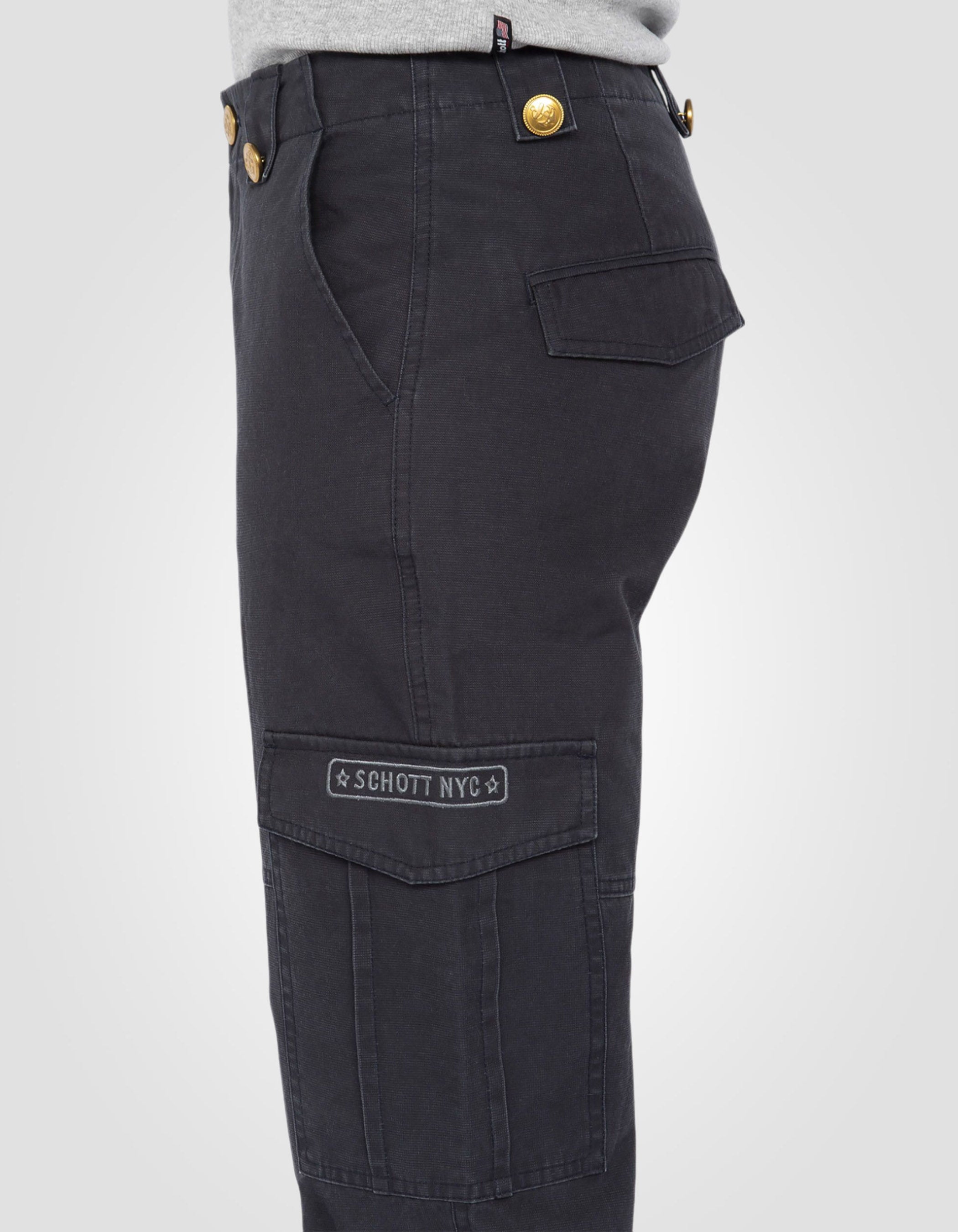 Multi-pocket military pants-3