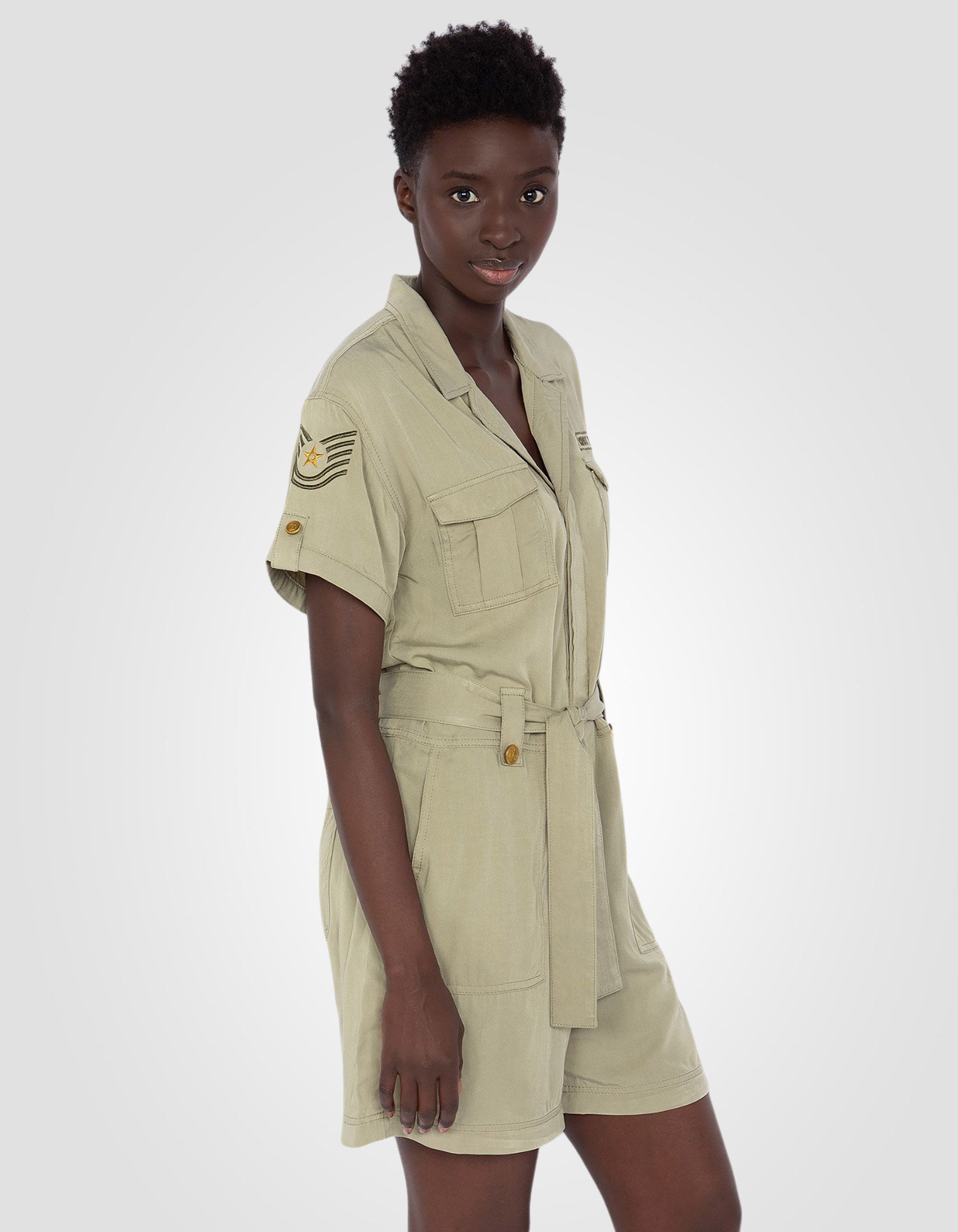 Lightweight Army jumpsuit short-4