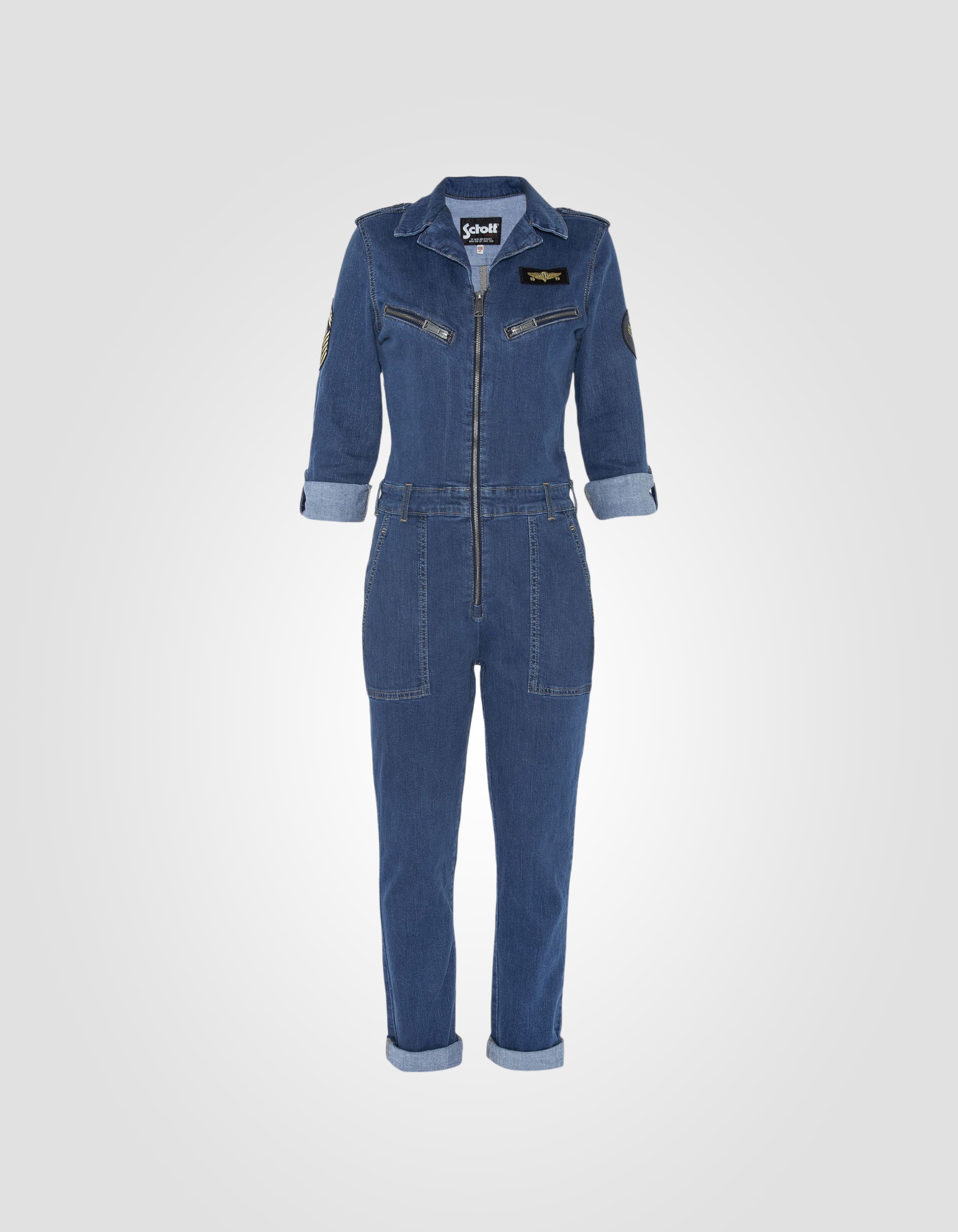 Soft and comfortable slim-fit patched jumpsuit-7