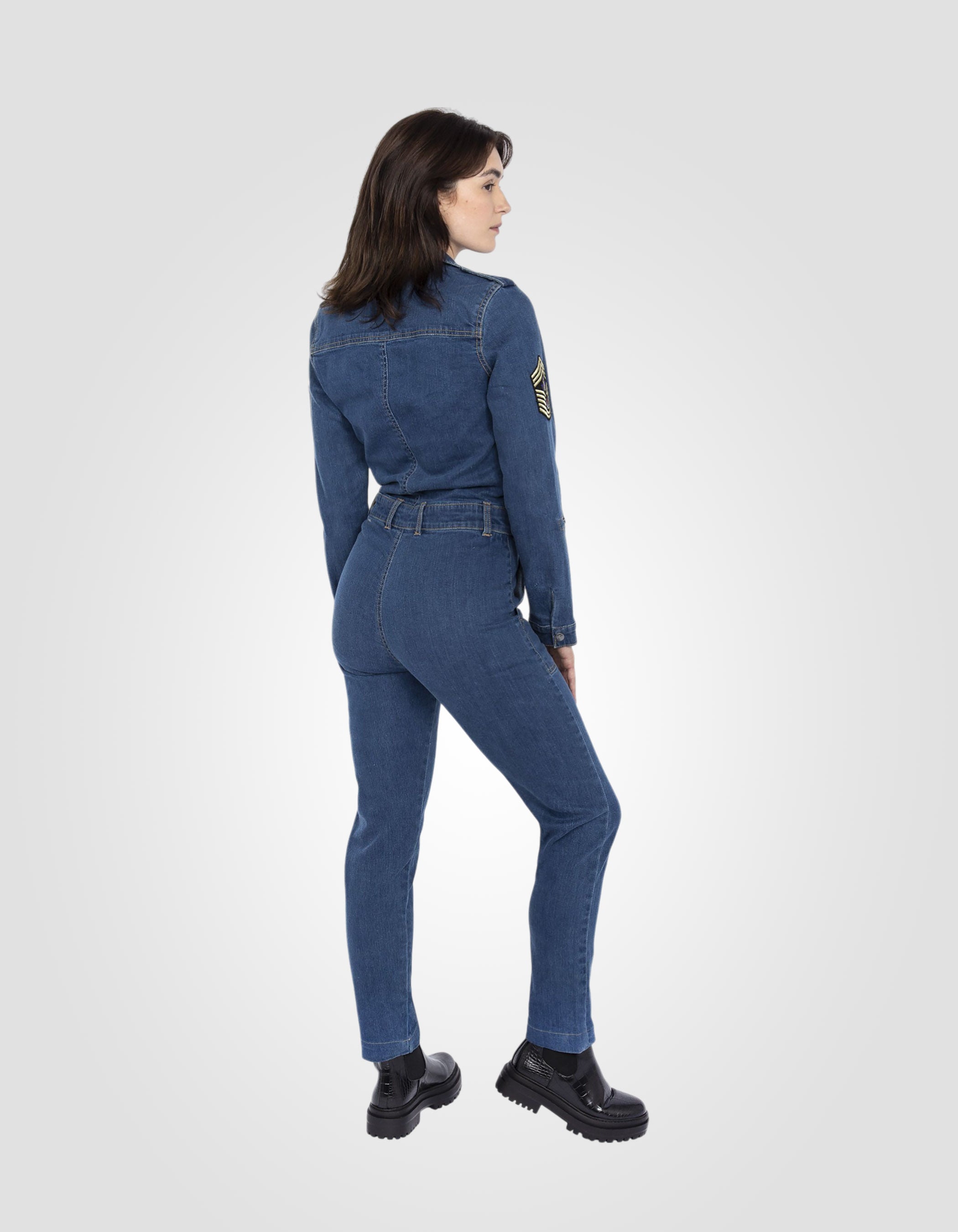 Soft and comfortable slim-fit patched jumpsuit-6