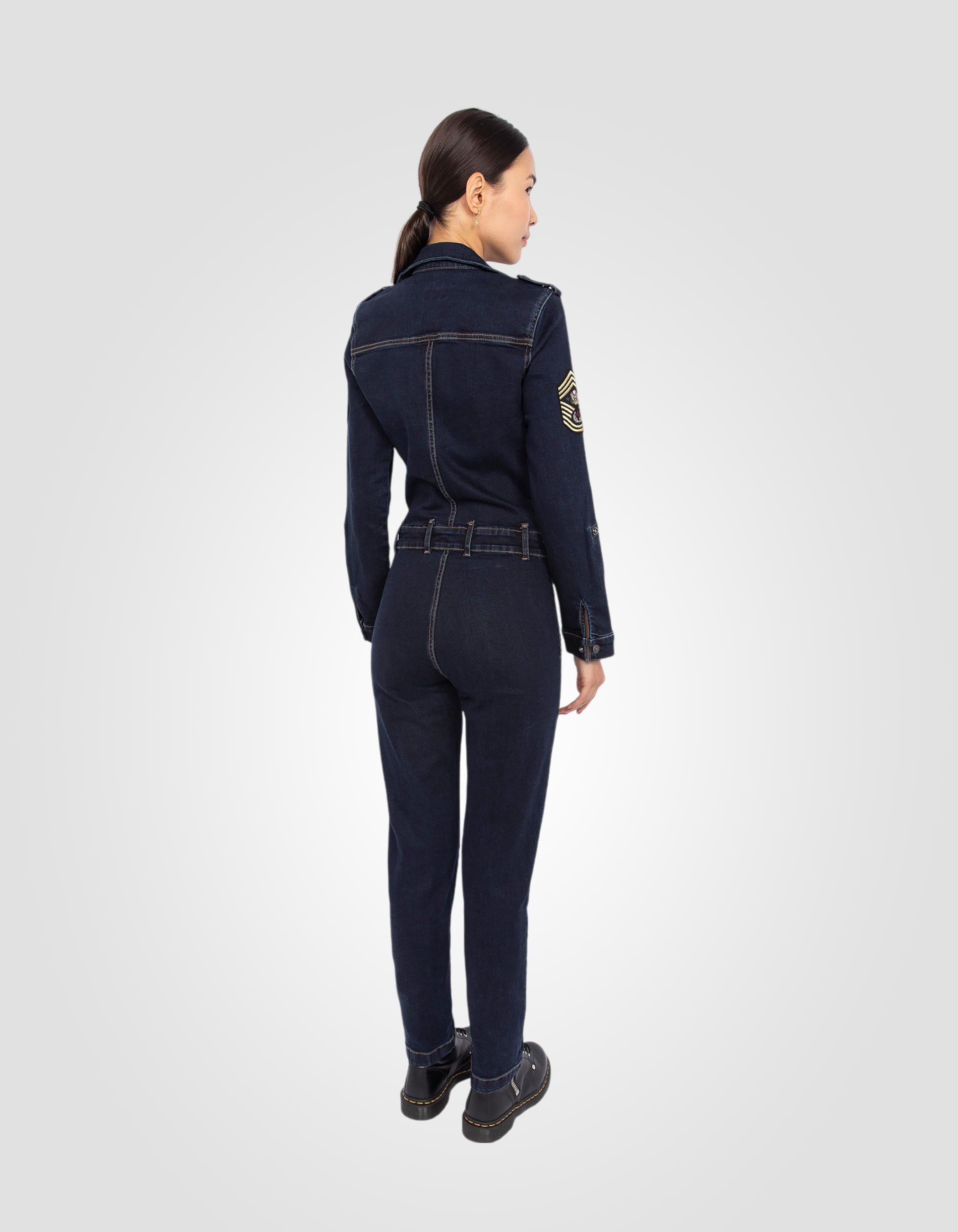 Soft and comfortable slim-fit patched jumpsuit-7