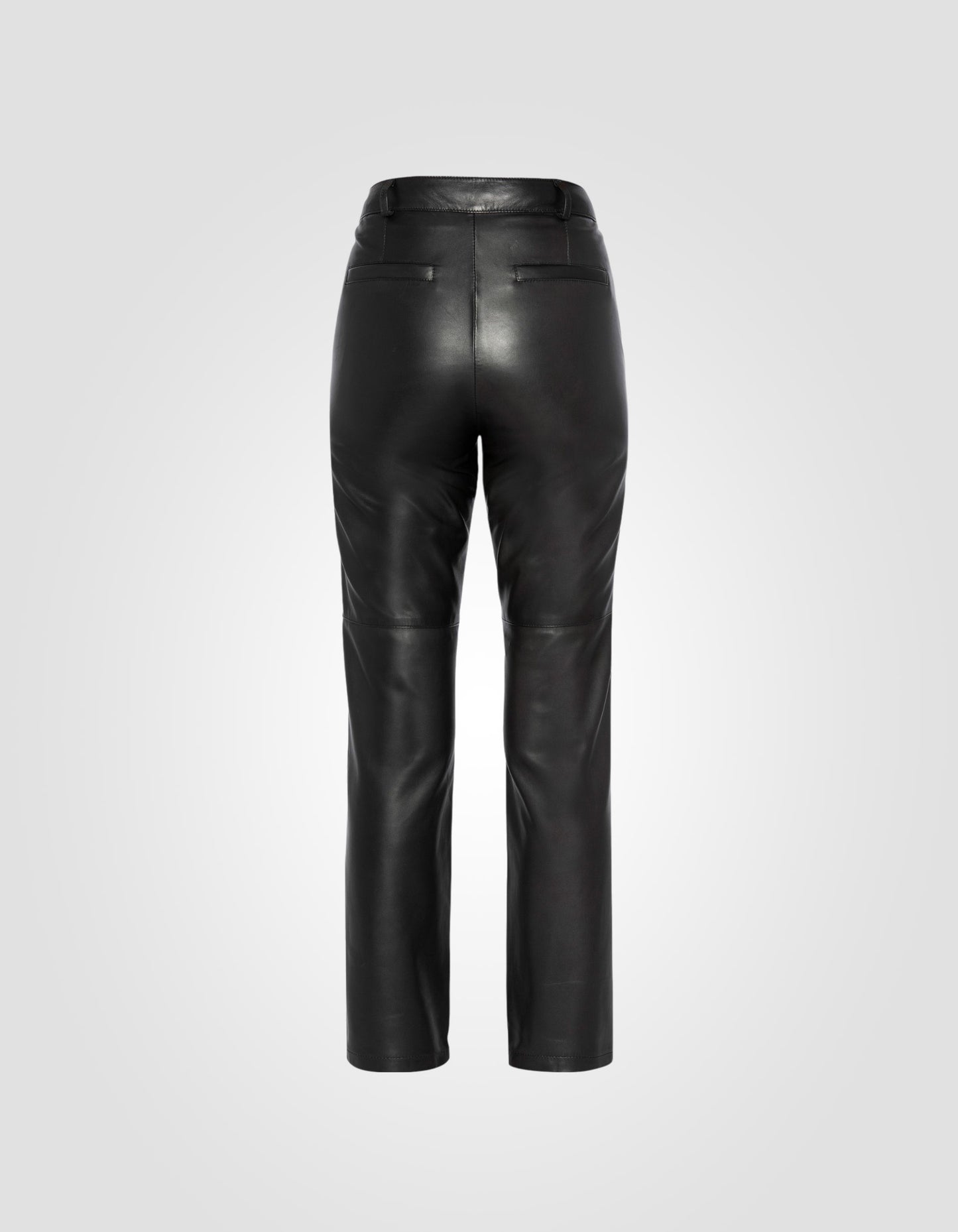 Pantalon droit en cuir