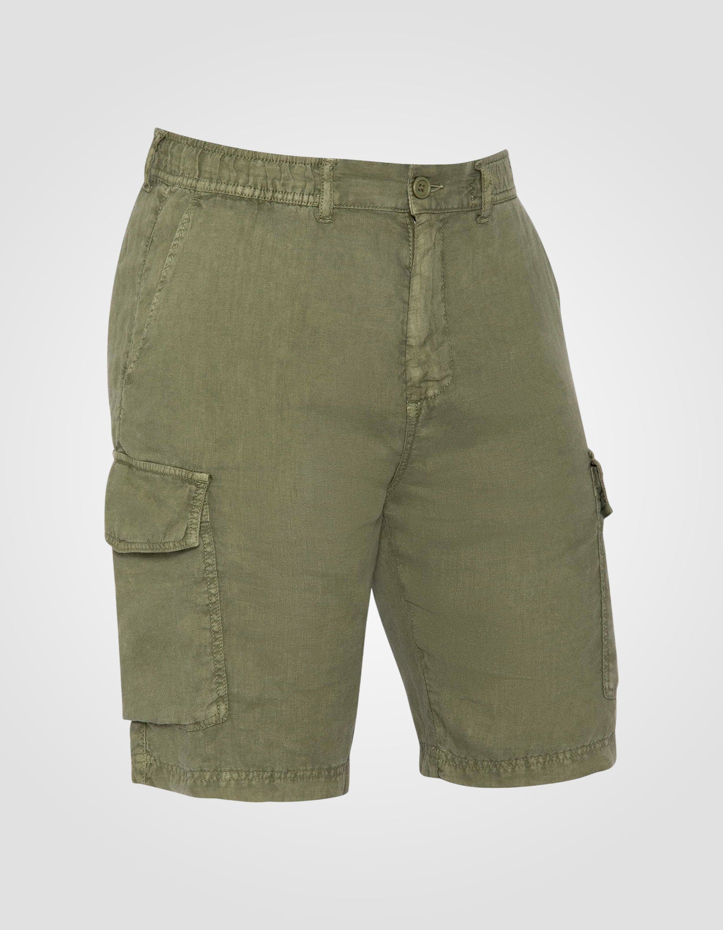 Linen cargo shorts