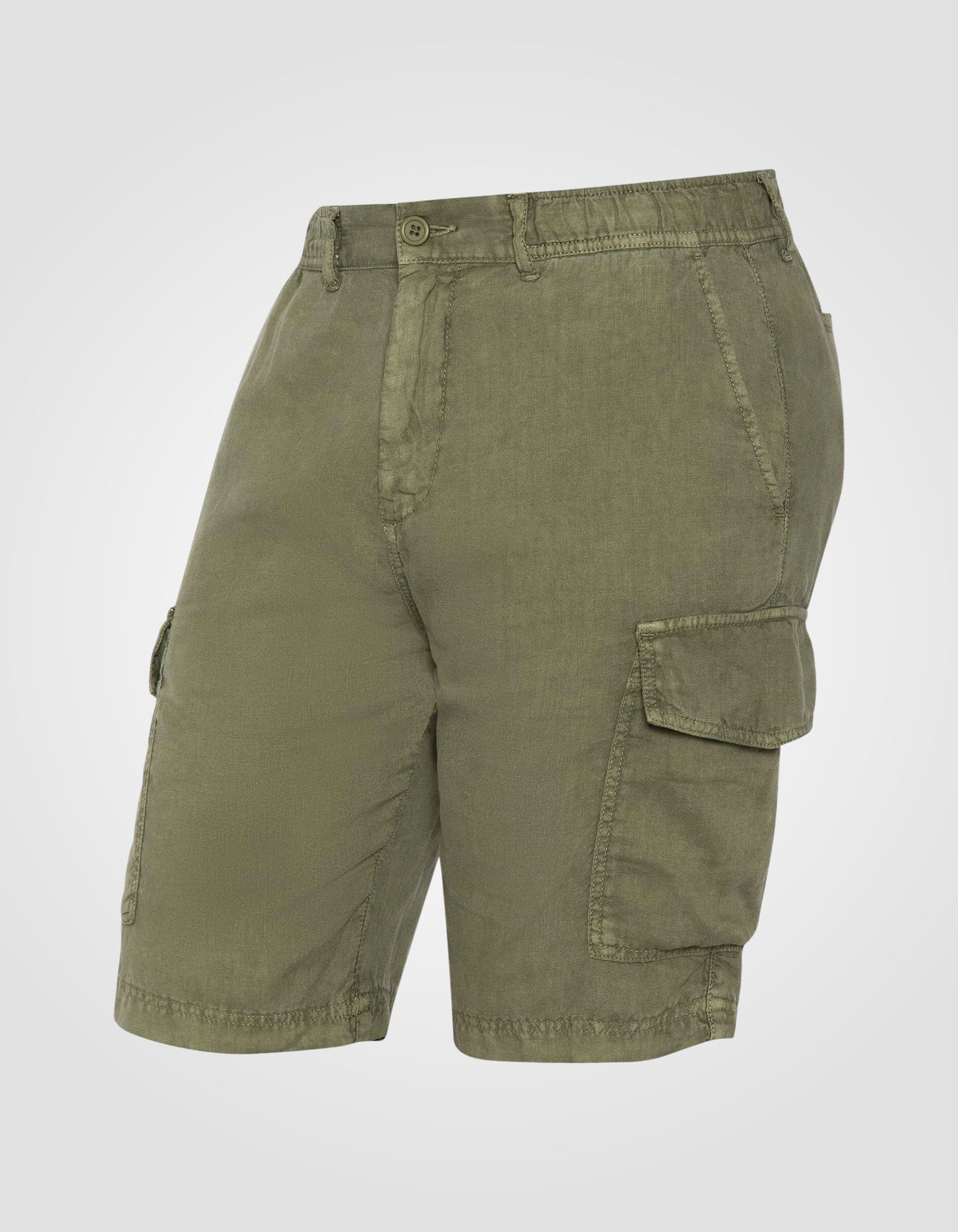 Linen cargo shorts