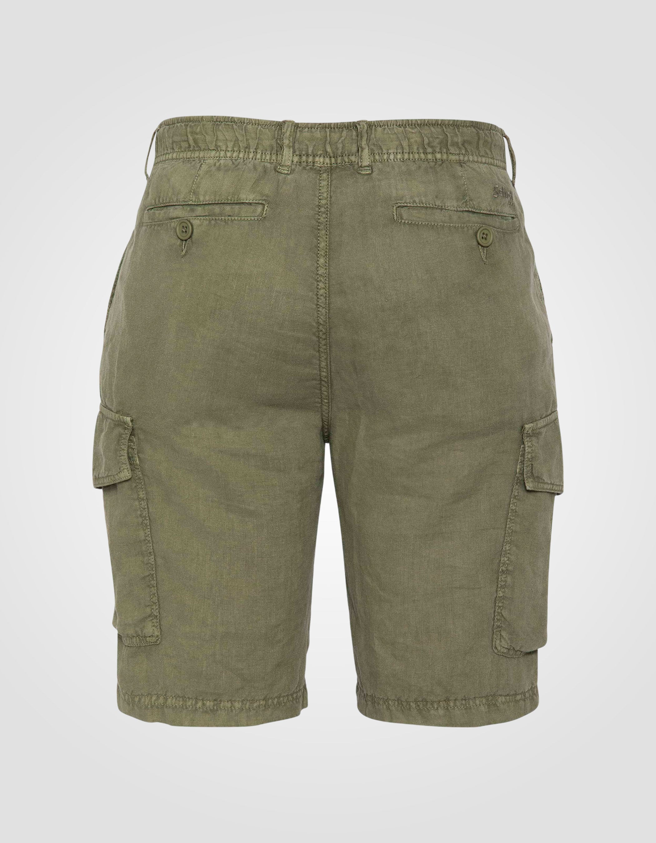 Linen cargo shorts-7