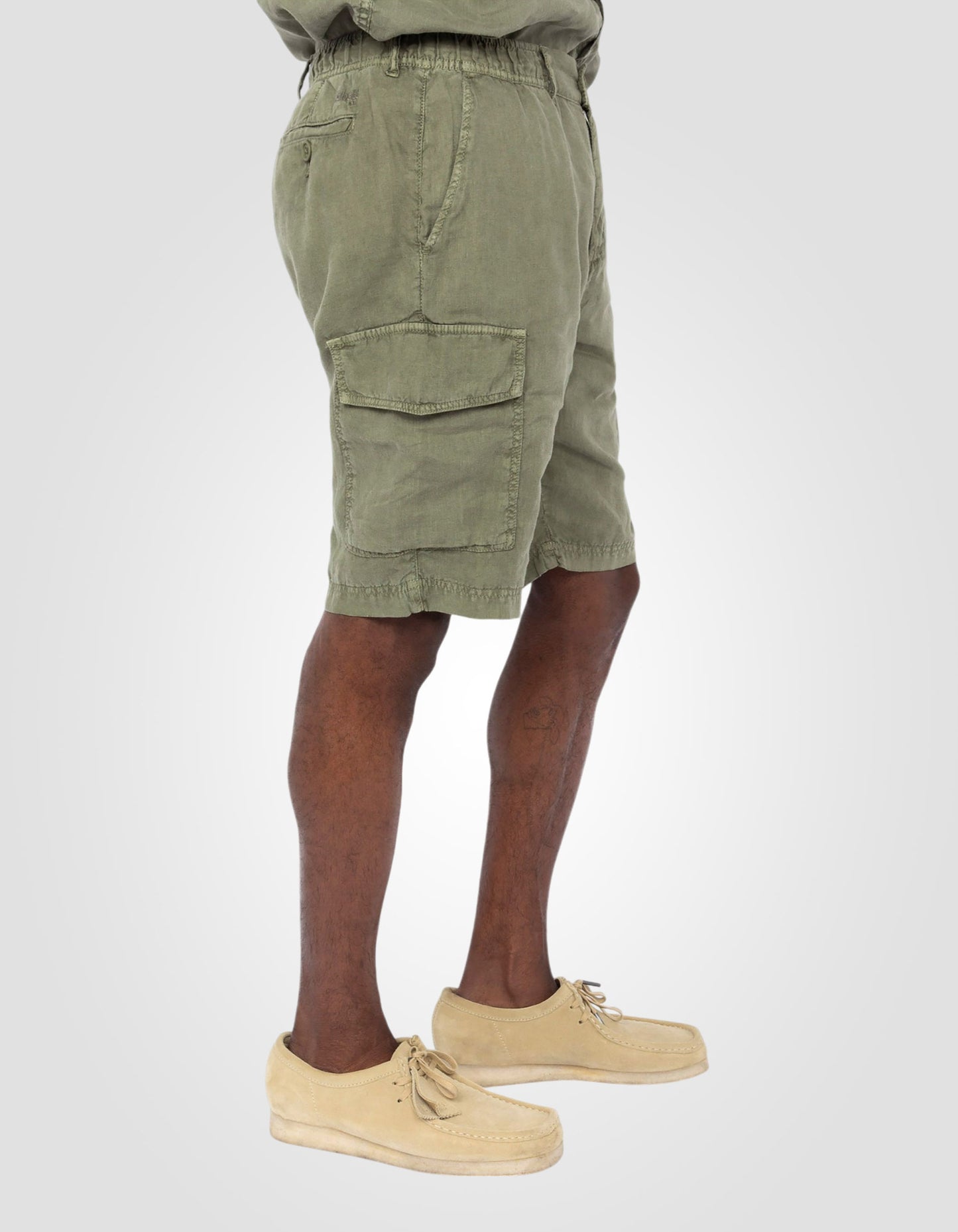 Linen cargo shorts