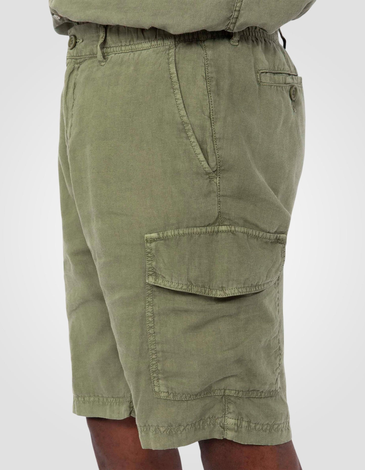 Linen cargo shorts