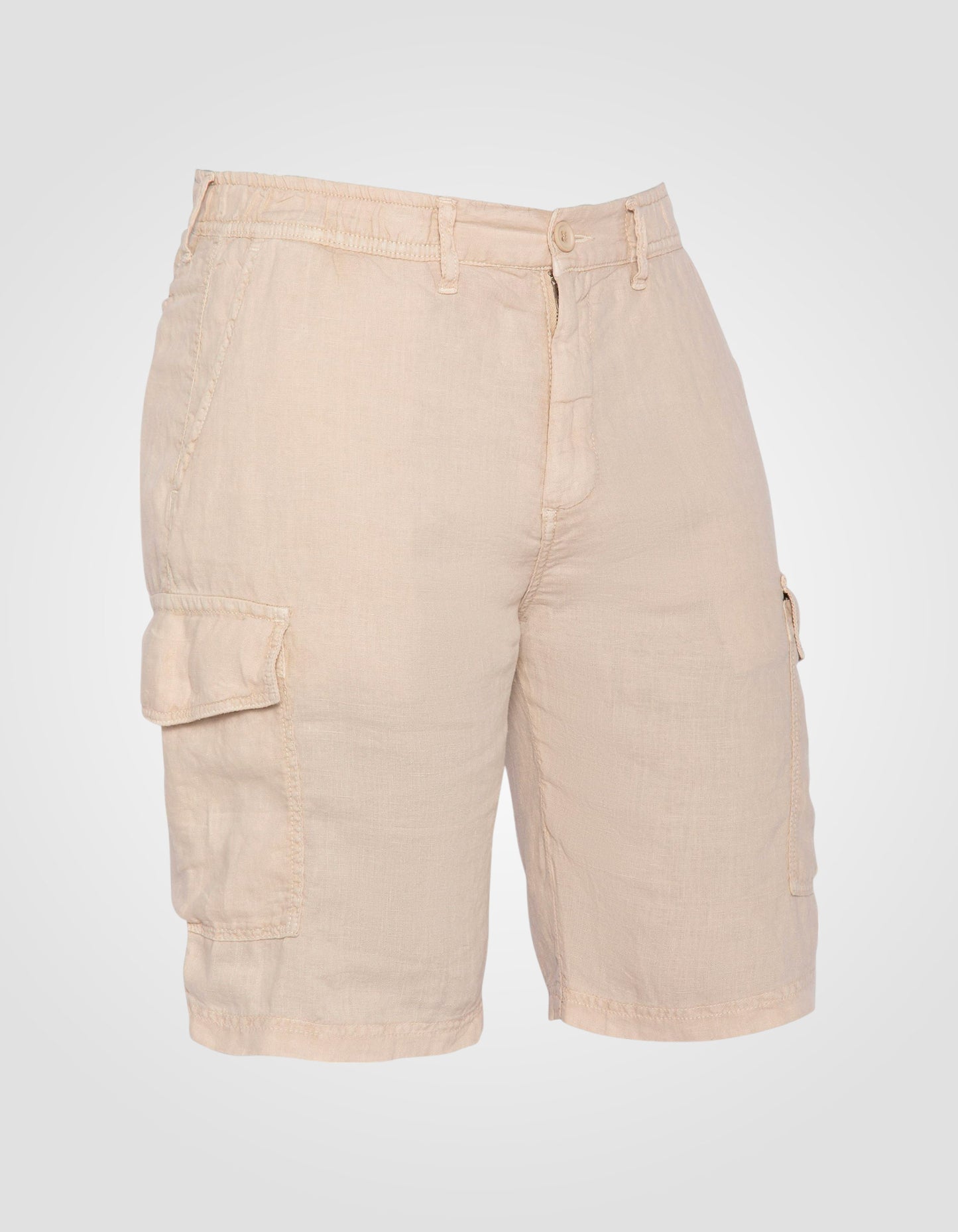 Linen cargo shorts