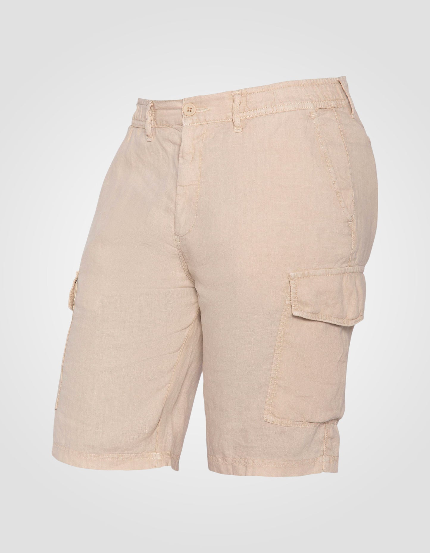 Linen cargo shorts