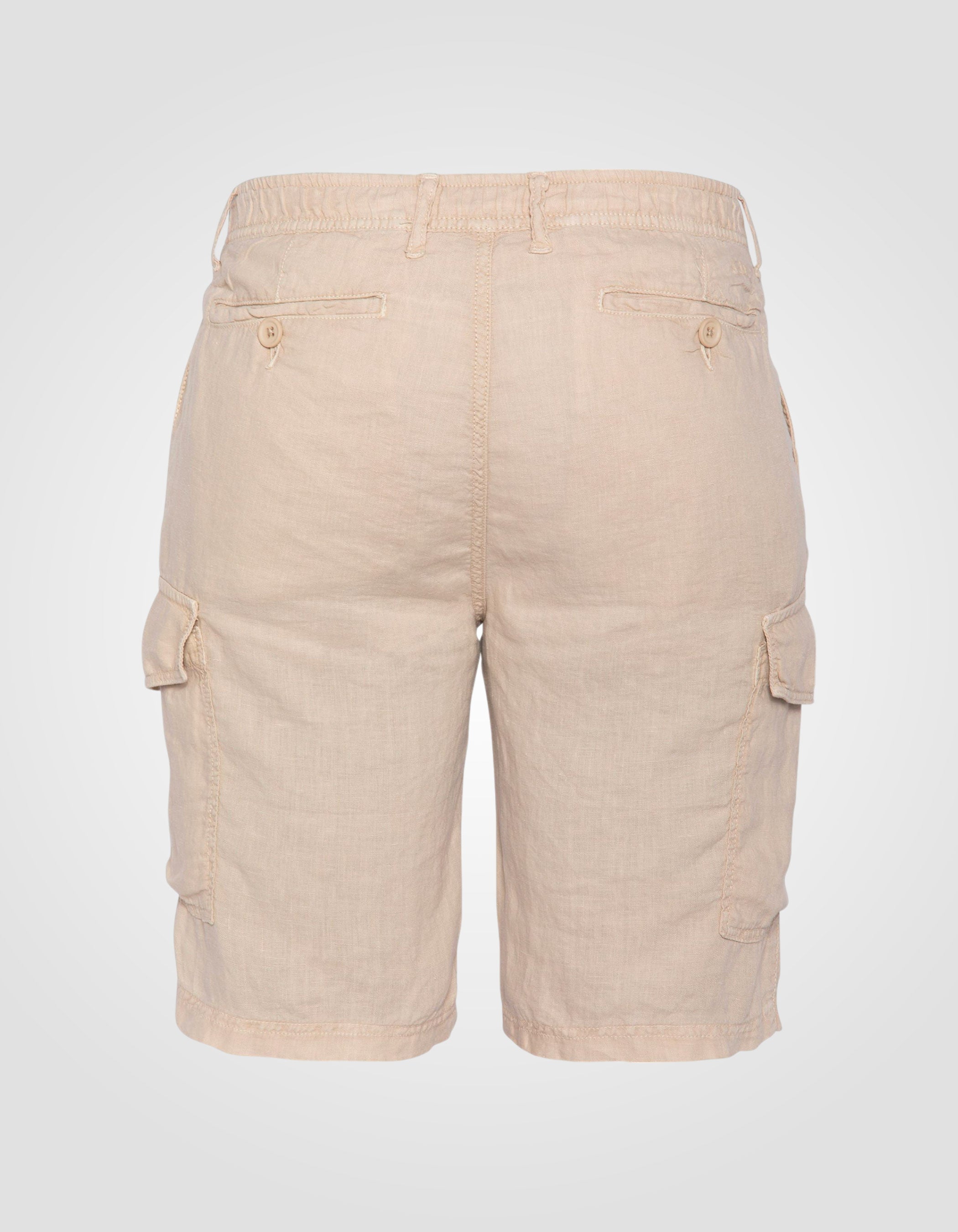 Linen cargo shorts-2