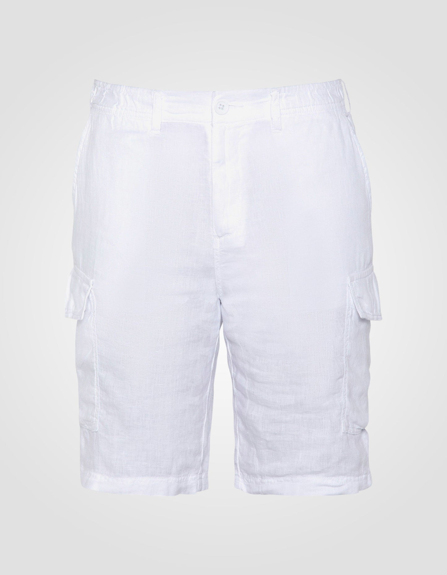 Linen cargo shorts