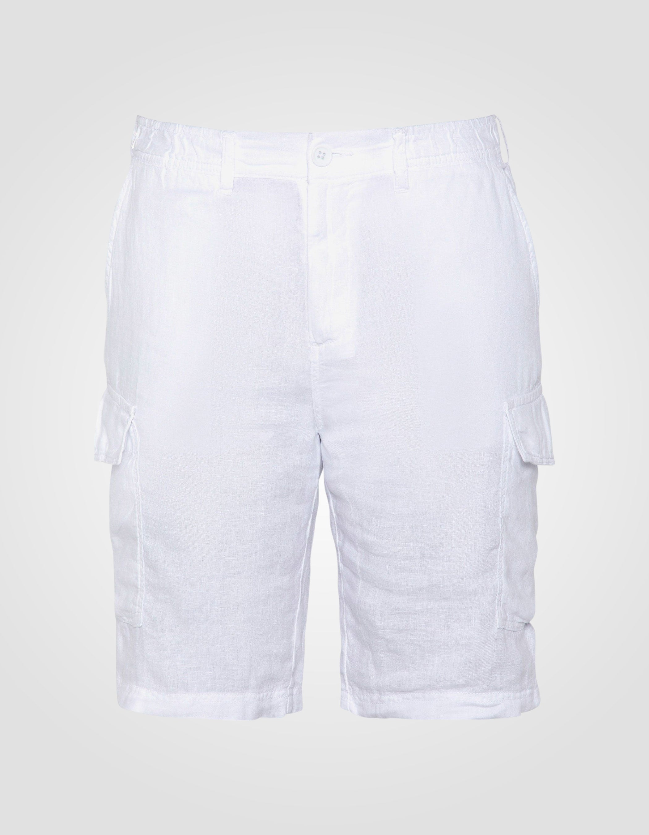 Linen cargo shorts-1