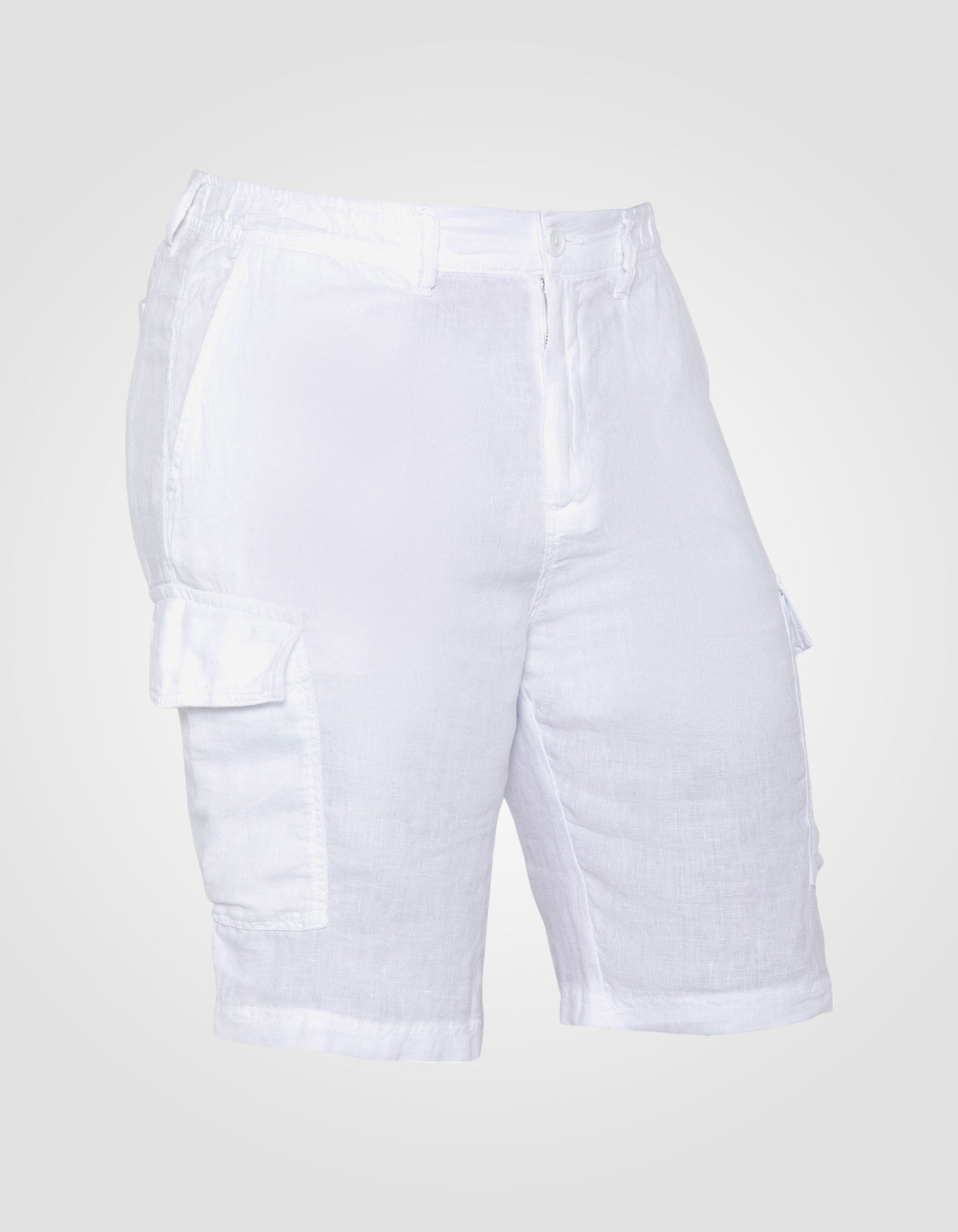 Linen cargo shorts