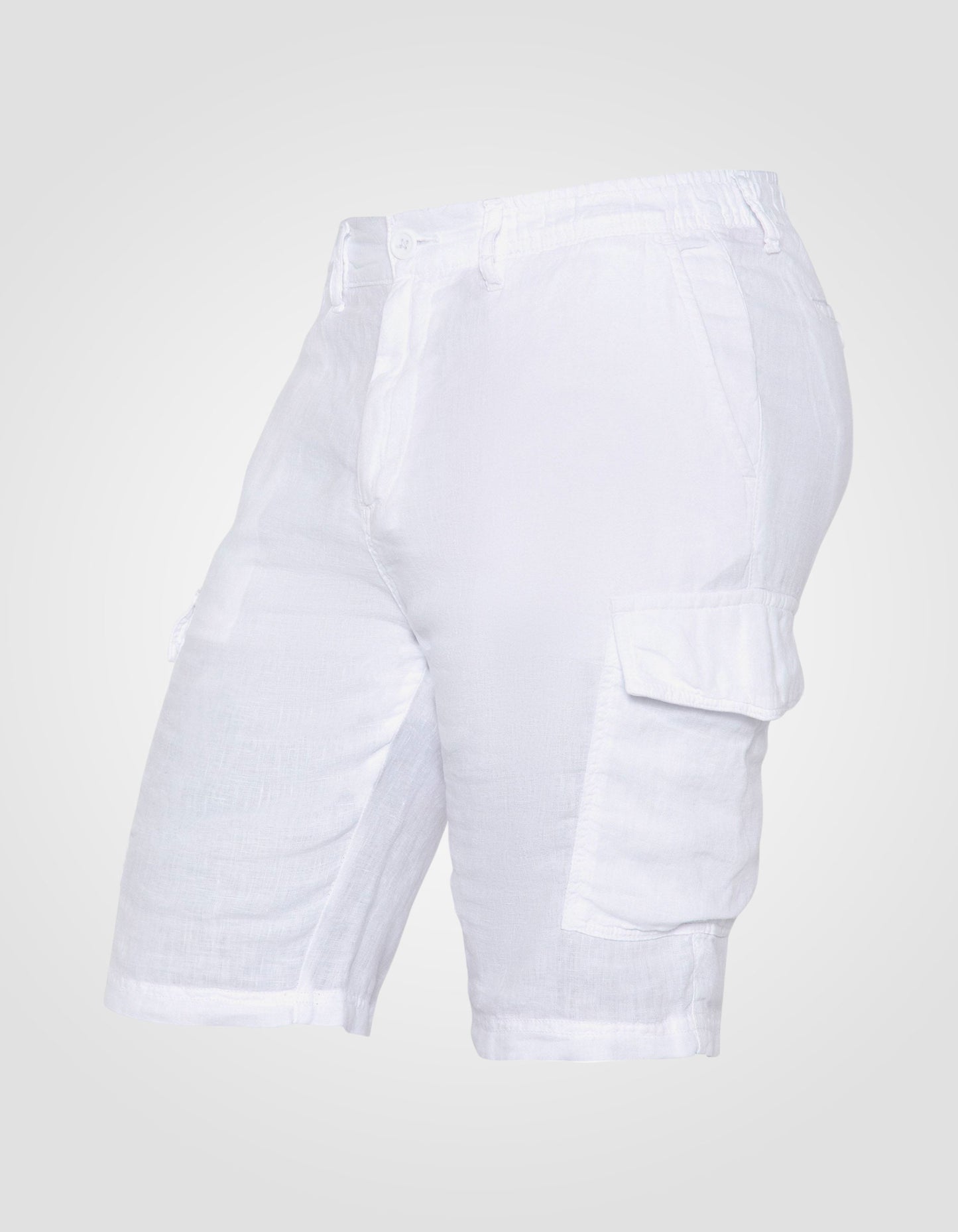 Linen cargo shorts