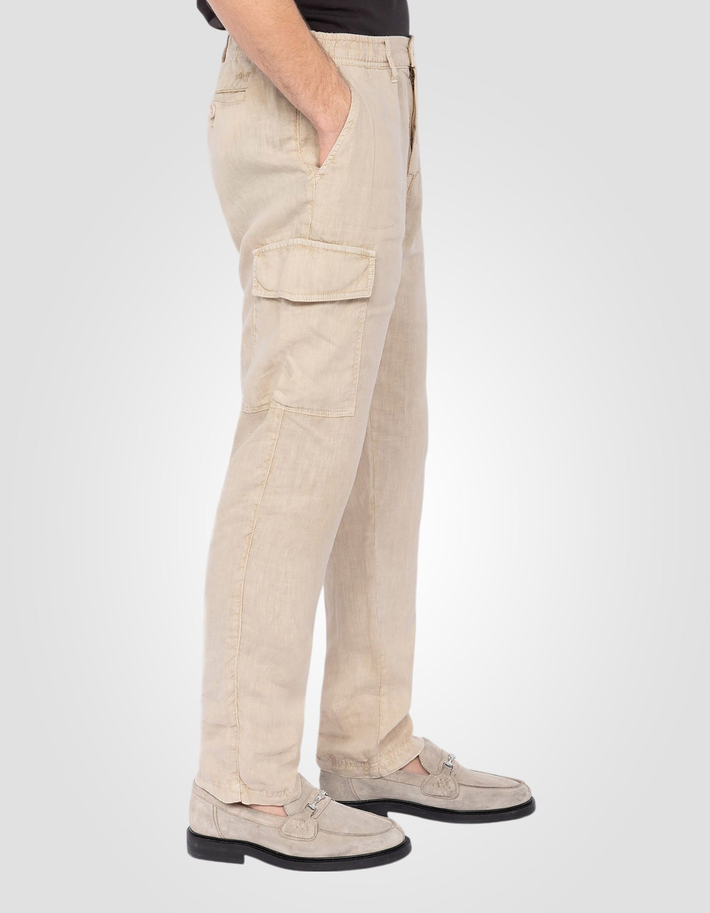 Linen cargo pants