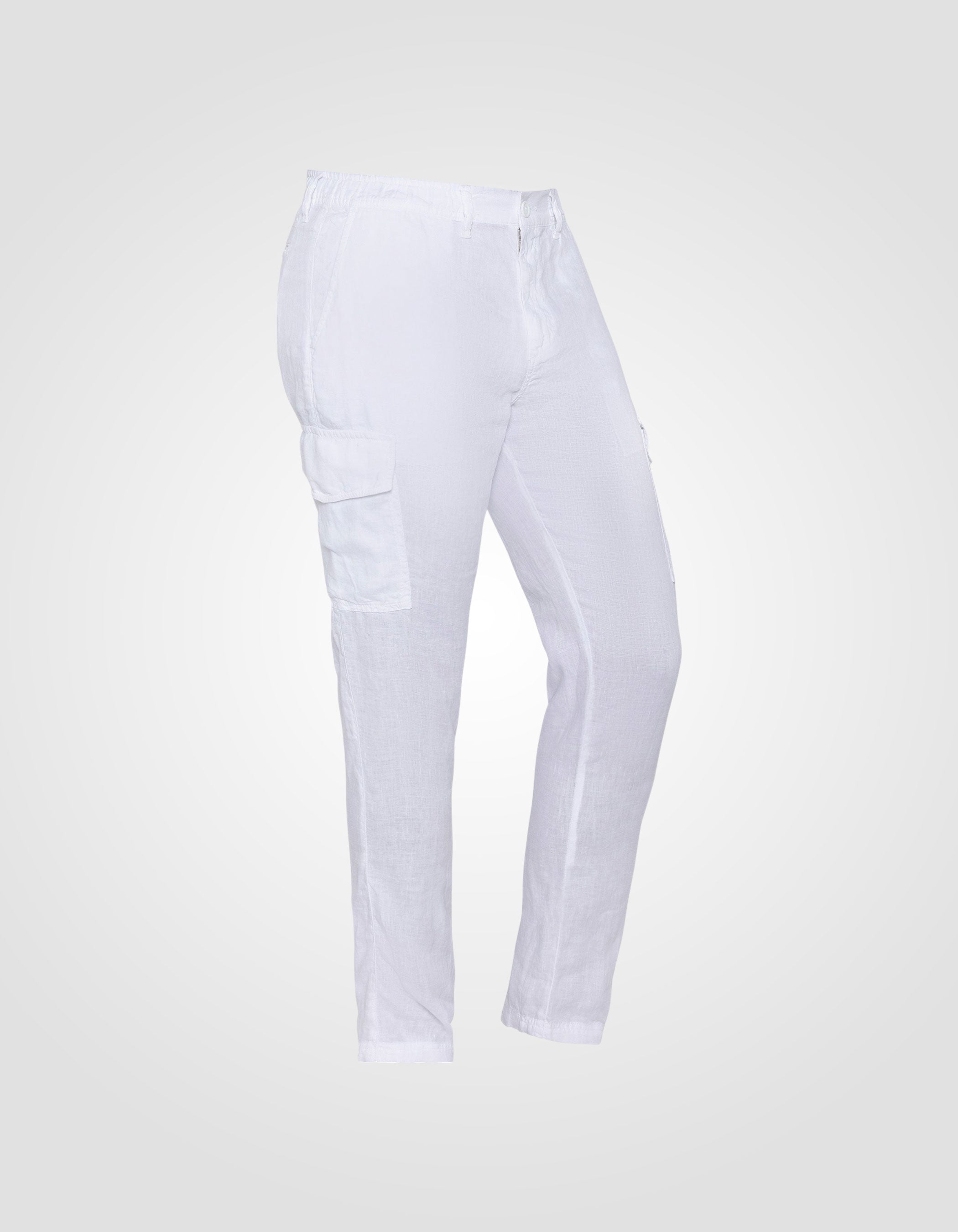 Linen cargo pants-3