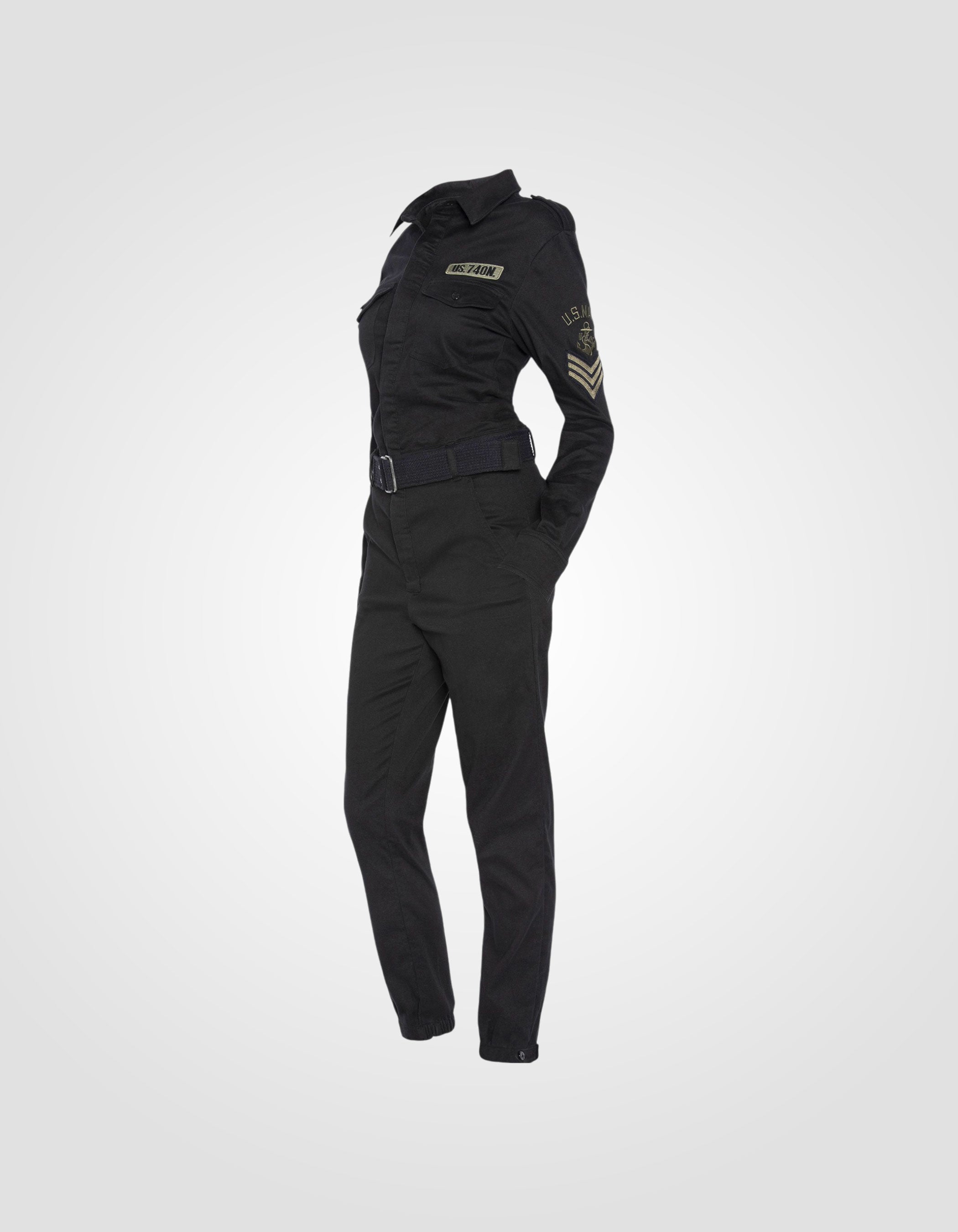 Army slim jumpsuit-8