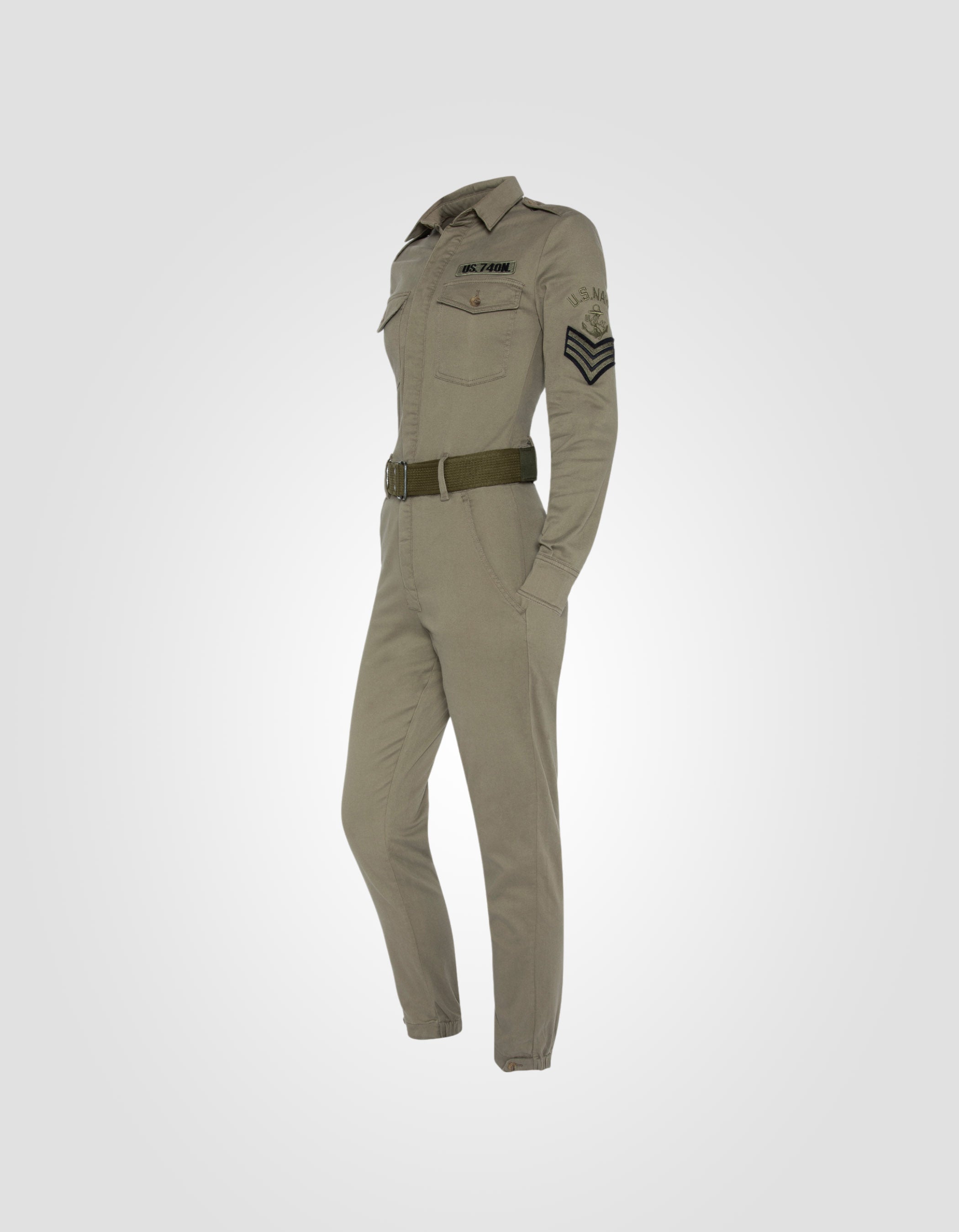 Army slim jumpsuit-4