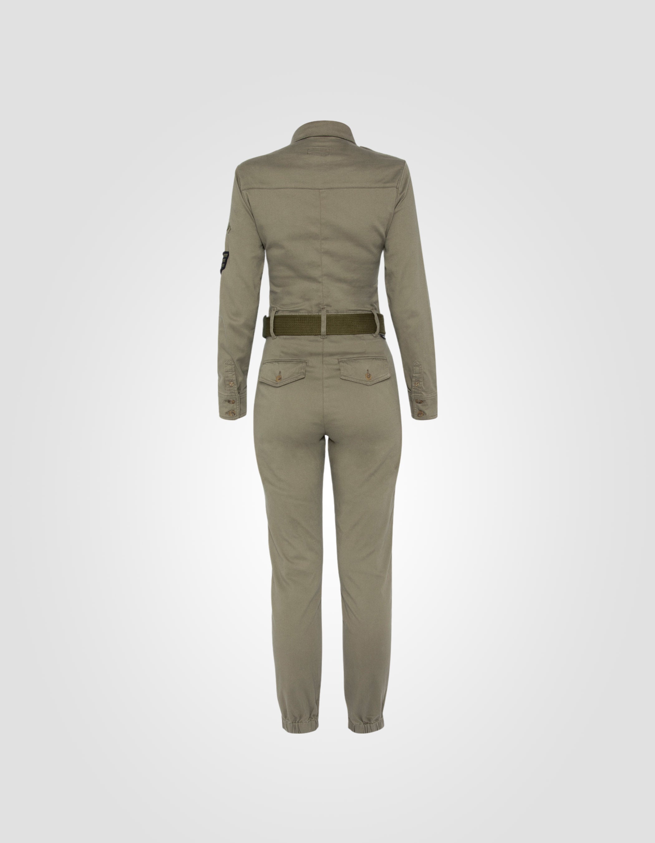 Army slim jumpsuit-2