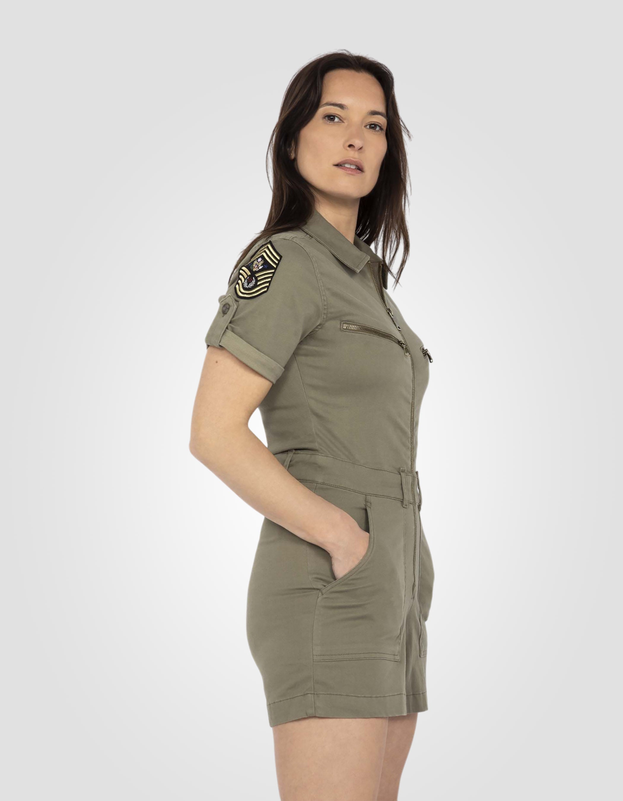 Patched jumpsuit short-4