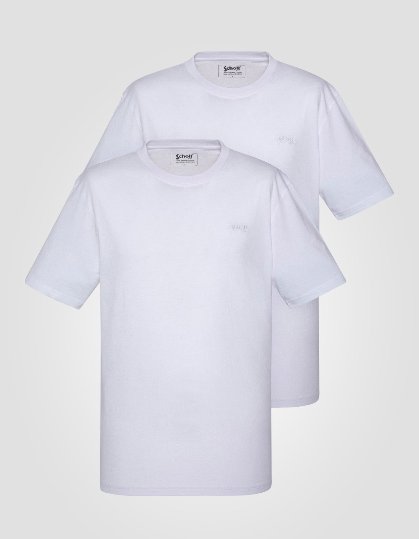 Pack de 2 t-shirts ras du cou en coton organique