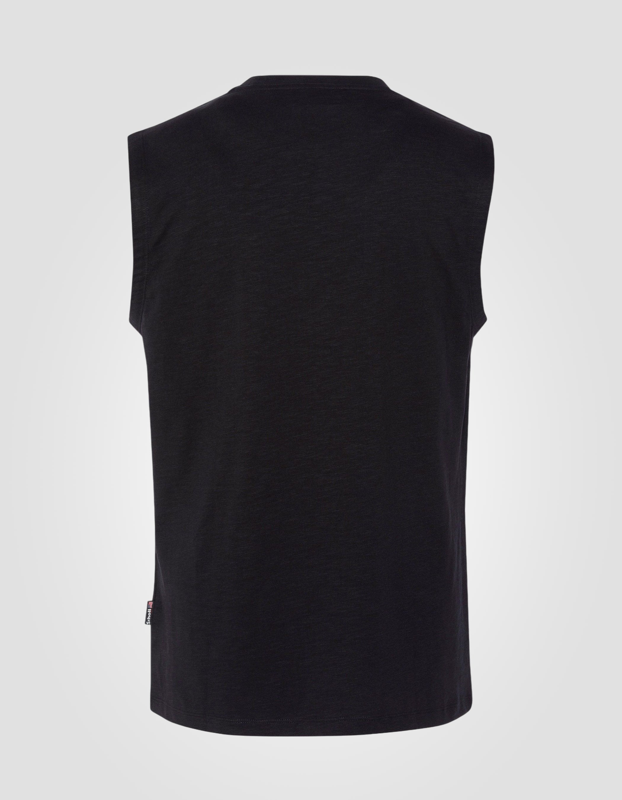 Flamed-effect sleeveless T-shirt-6