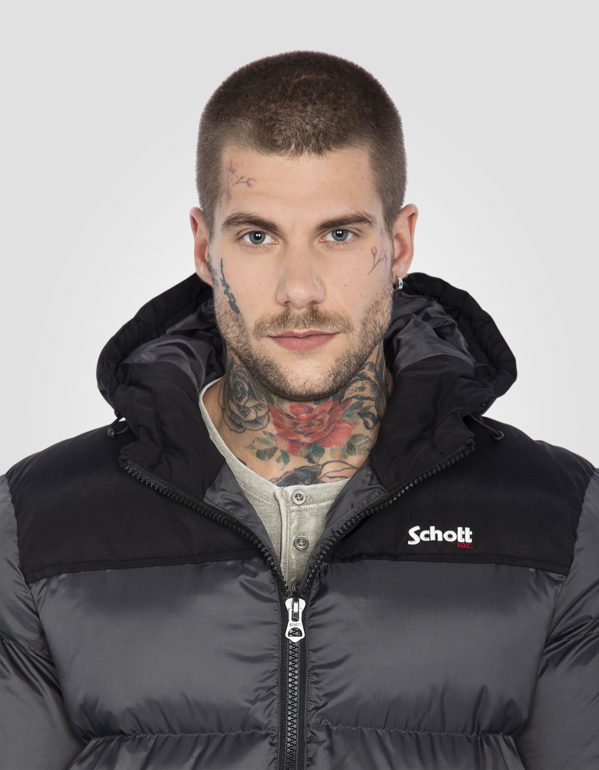 Hooded puffer jacket-5