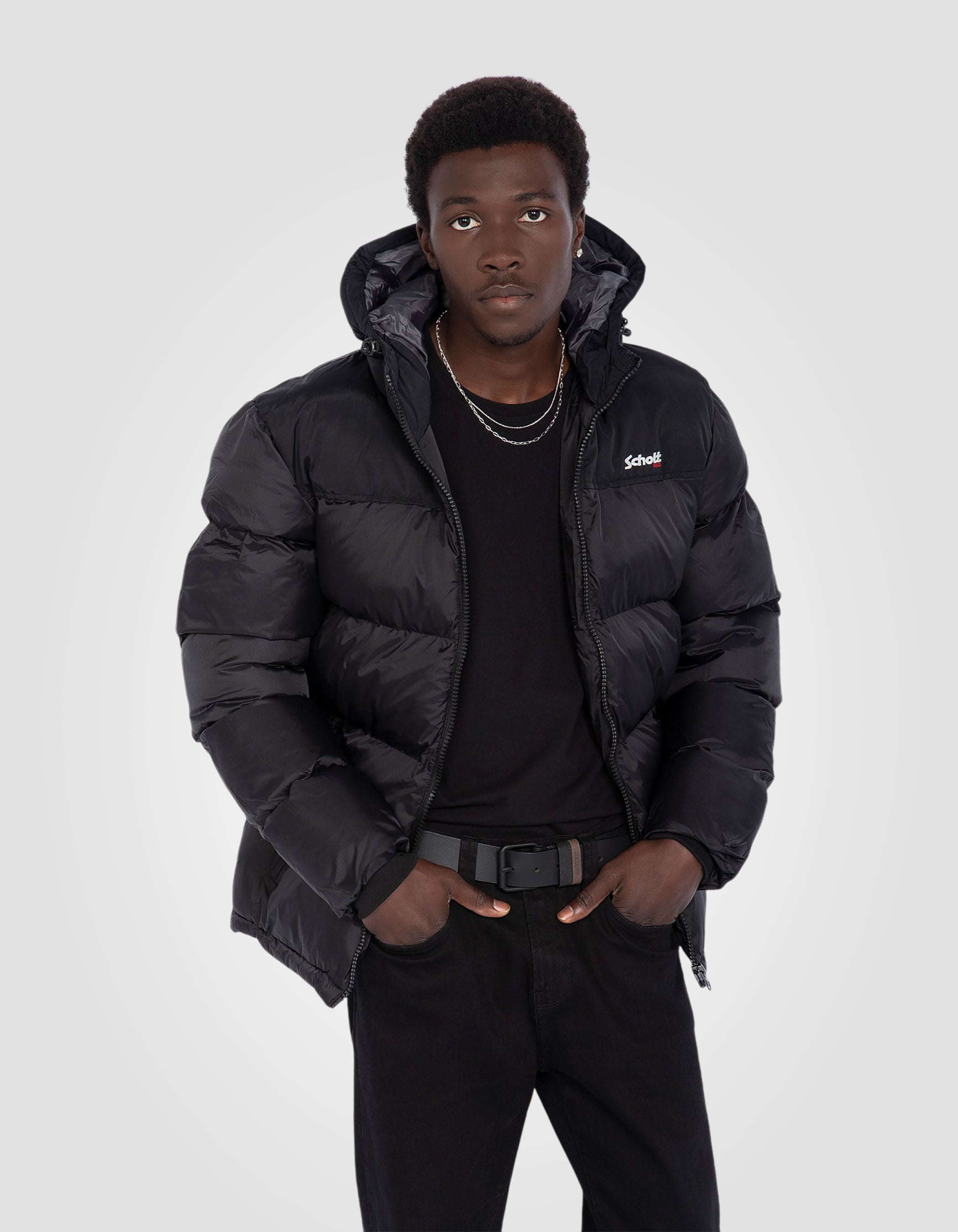 Hooded puffer jacket-4