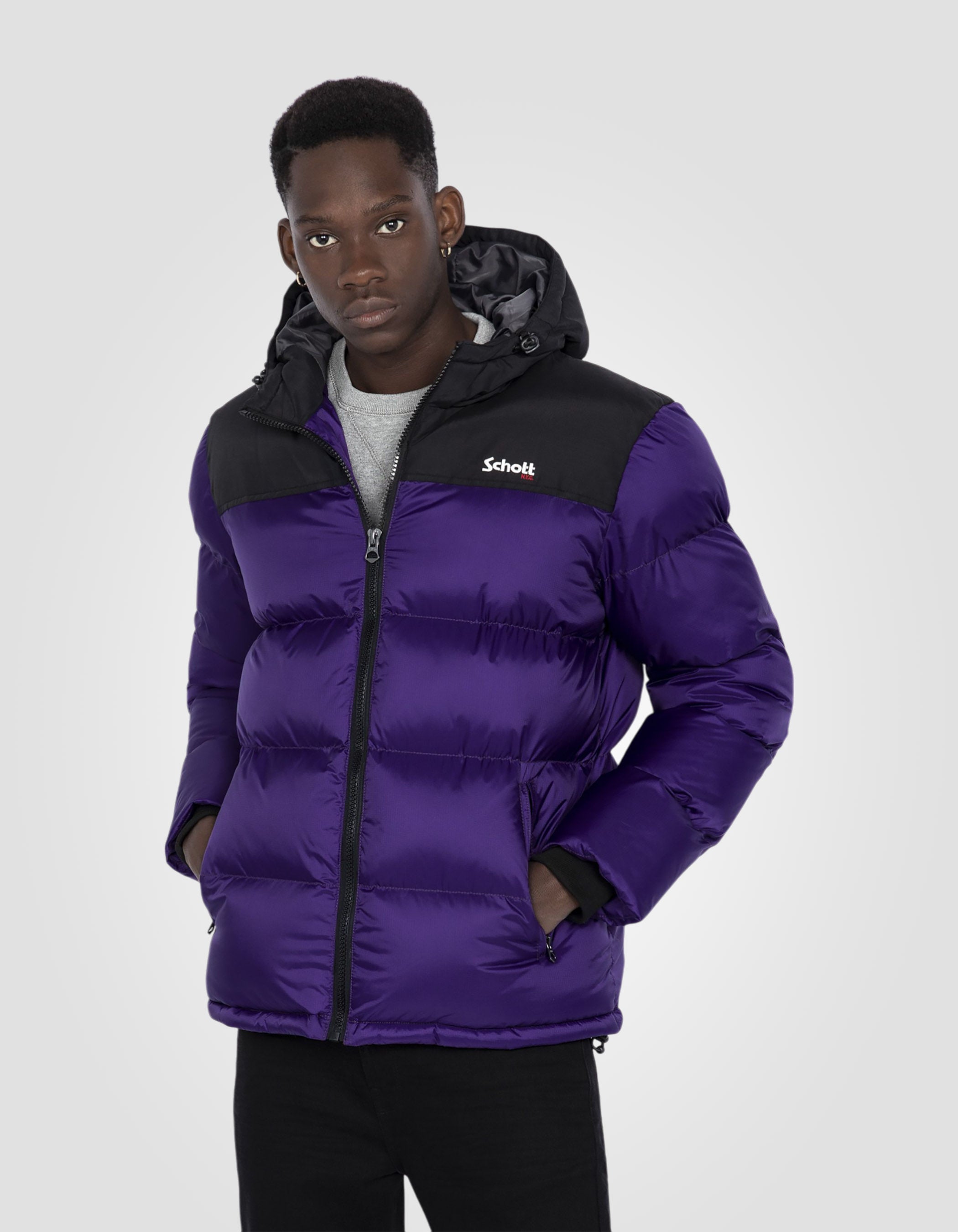 Hooded puffer jacket-3