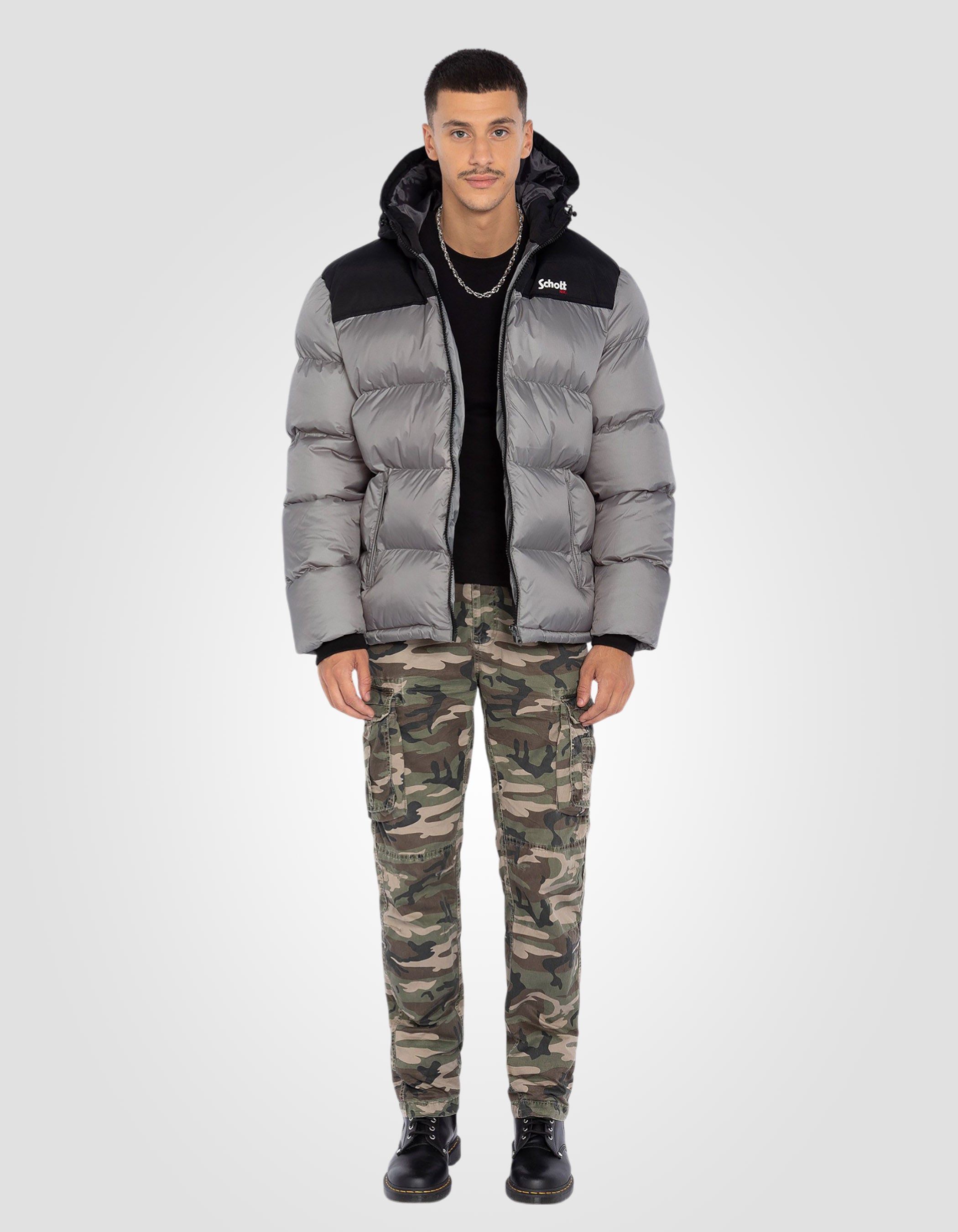 Hooded puffer jacket-1