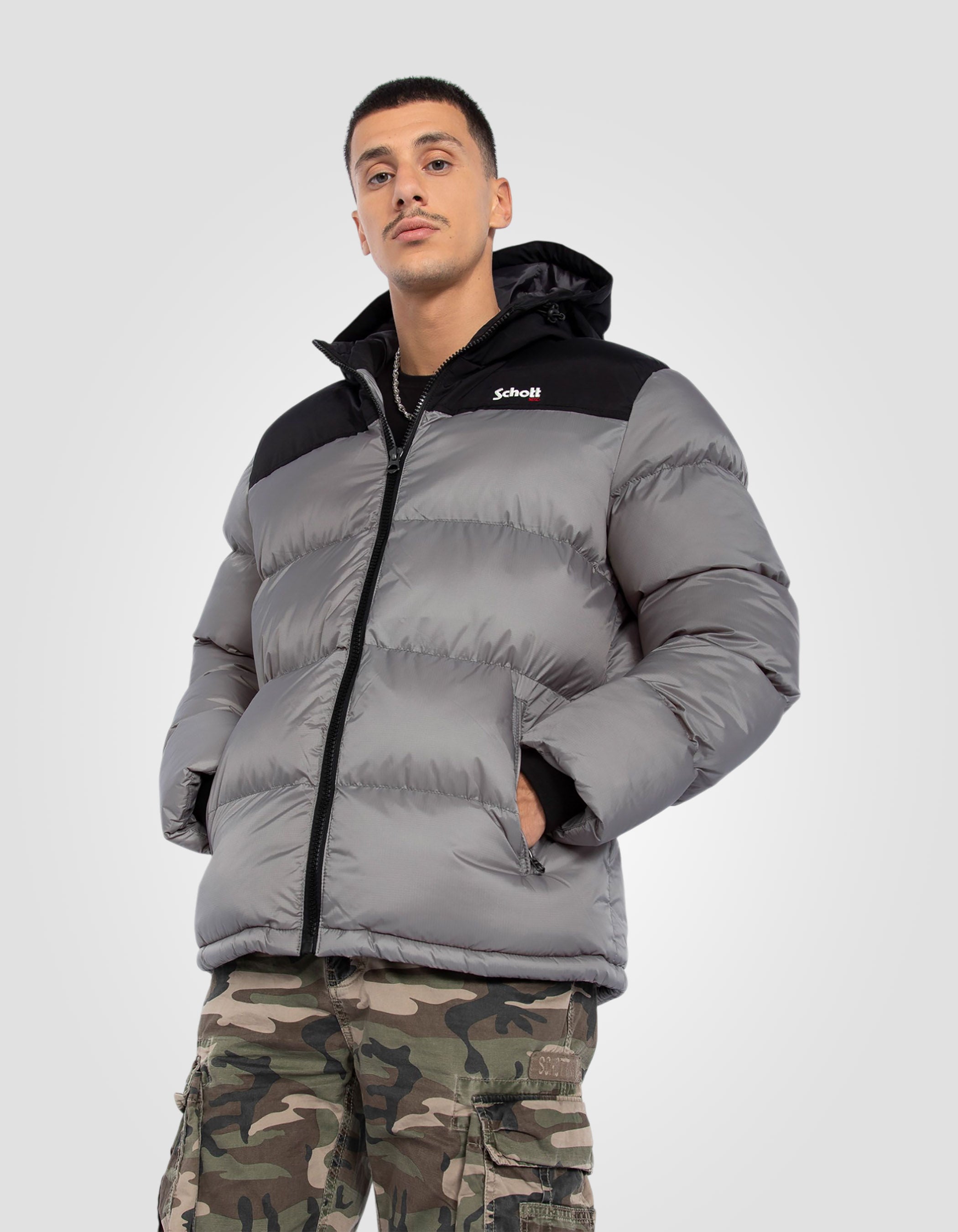 Hooded puffer jacket-3