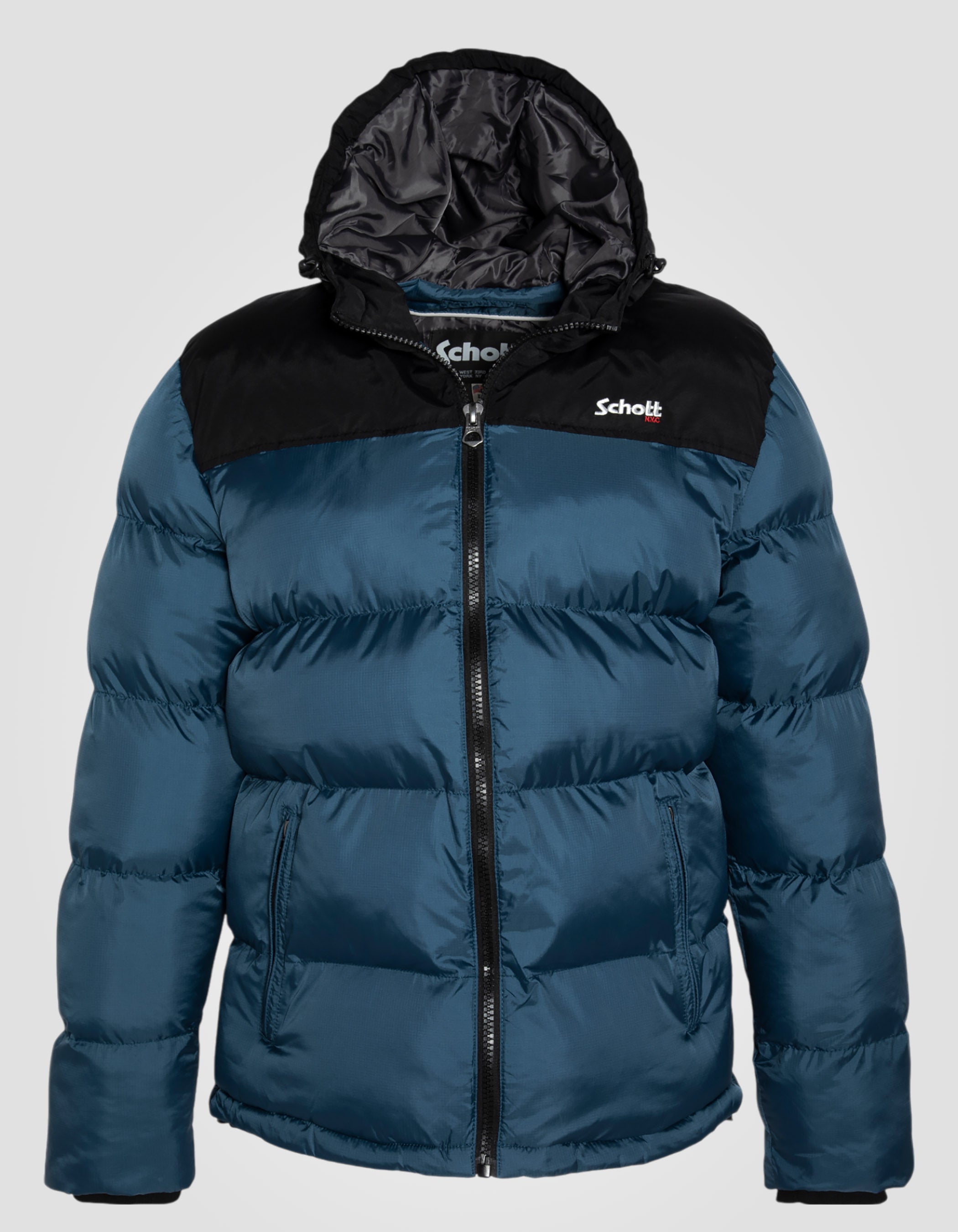 Unisex-Daunenjacke mit fester Kapuze -1