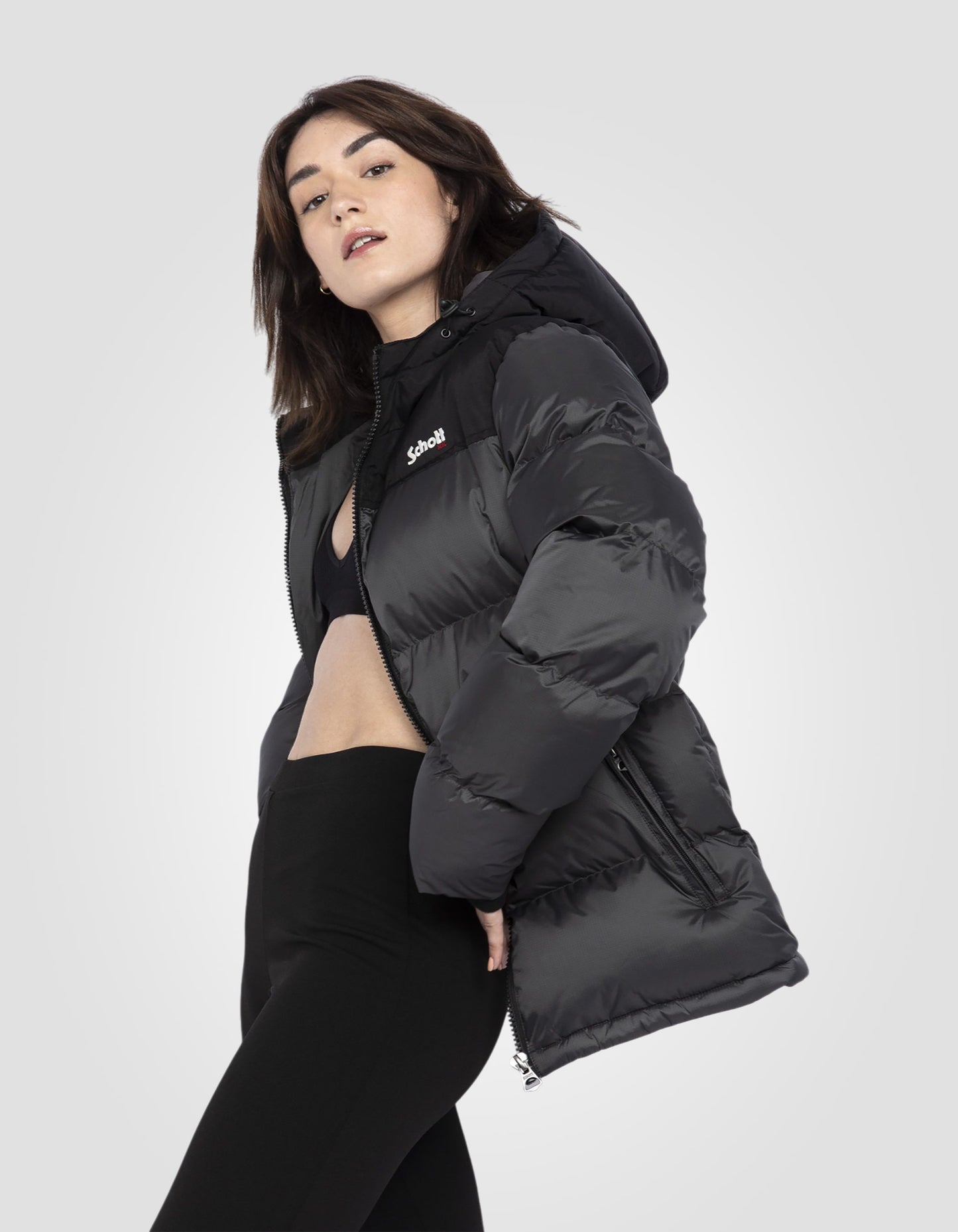 Puffer hooded jacket