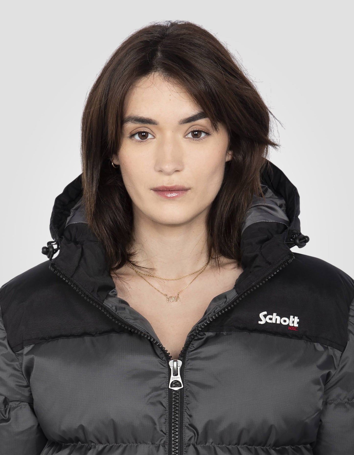 Puffer hooded jacket