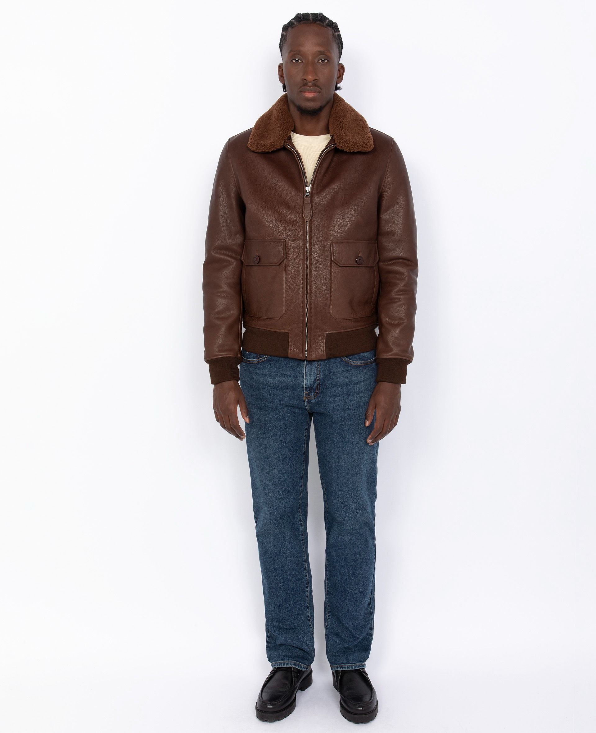 Flight jacket leather hotsell